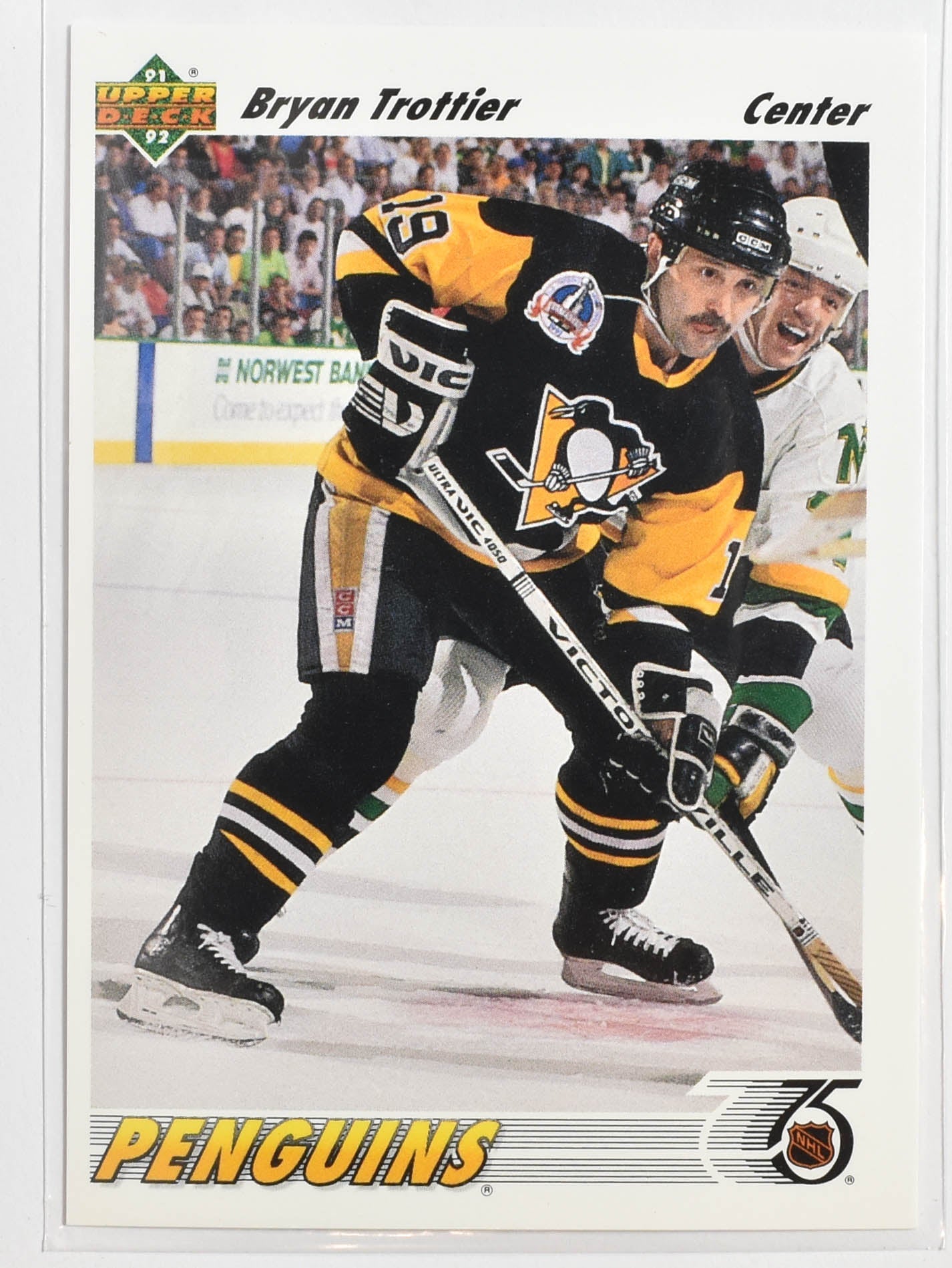 Bryan Trottier 329 Upper Deck 1992 Hockey Pittsburg Penguins