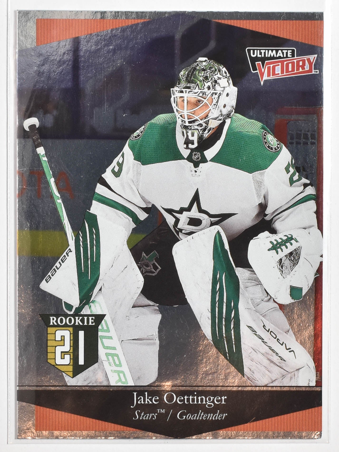 Jake Oettinger UV-40 Dallas Stars Rookie Victory Hockey 2007 Upper Deck