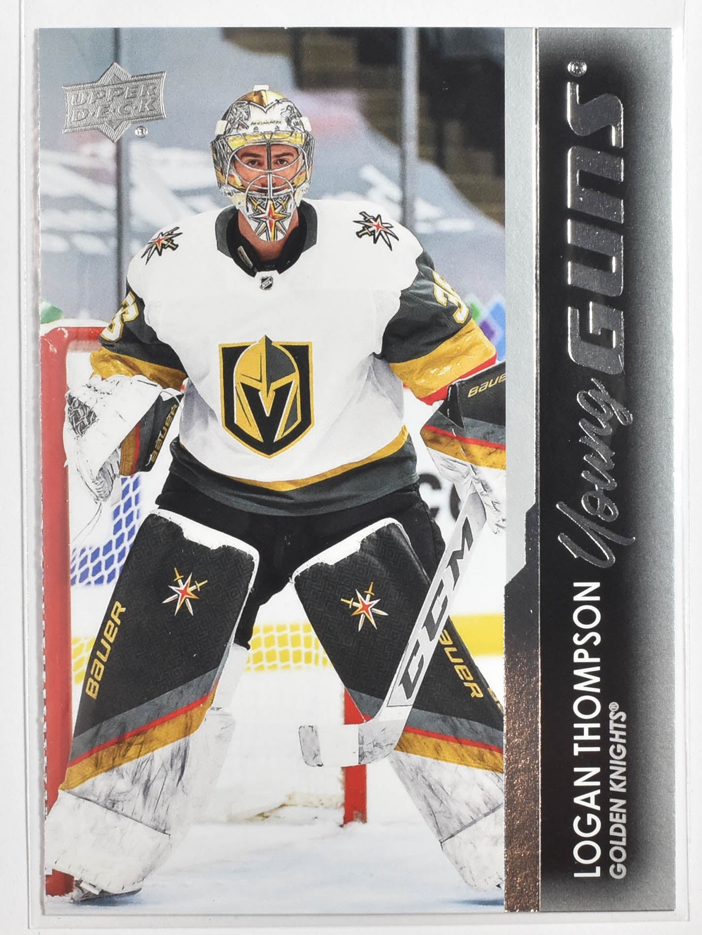 Logan Thompson 219 Knights Young Guns Upper Deck NHL 2021-22 Series 1