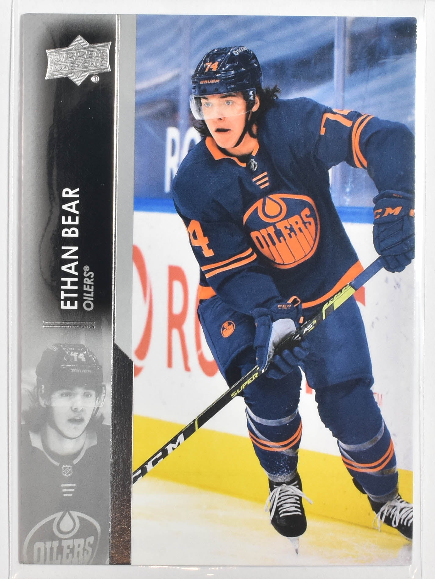 Ethan Bear 71 Upper Deck NHL 2021-22 Series 1 Oilers