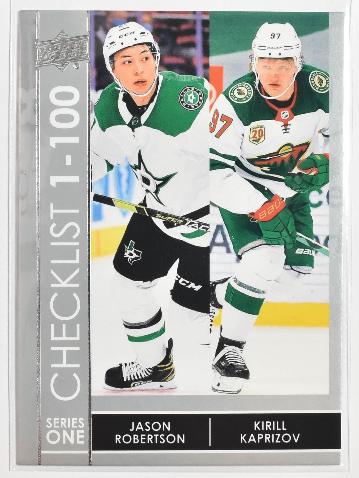 Jason Robertson Kirill Kaprizov Checklist 199 Upper Deck 2021-2022 Series 1