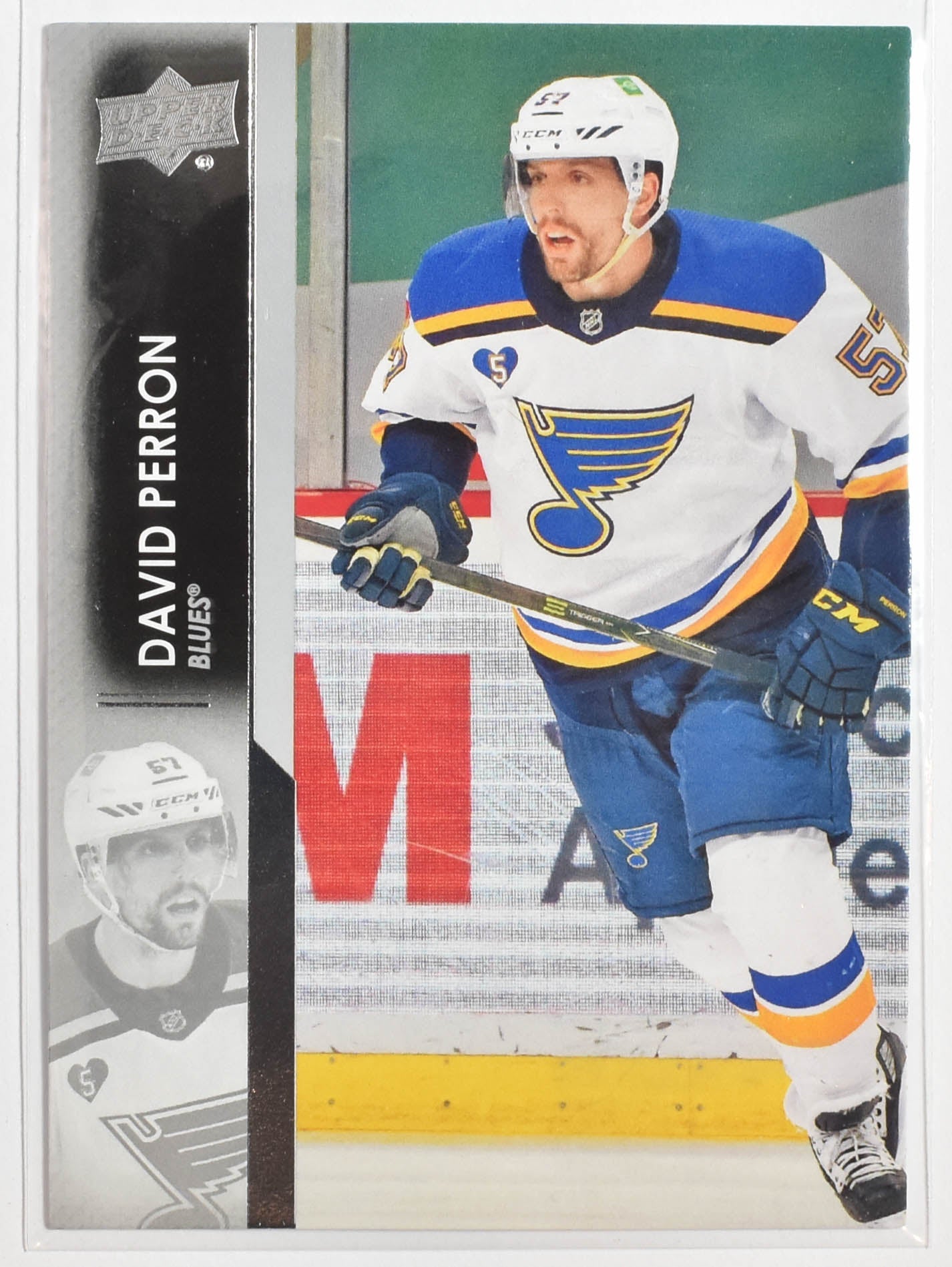 David Perron 156 Blues Upper Deck 2021-2022 Series 1
