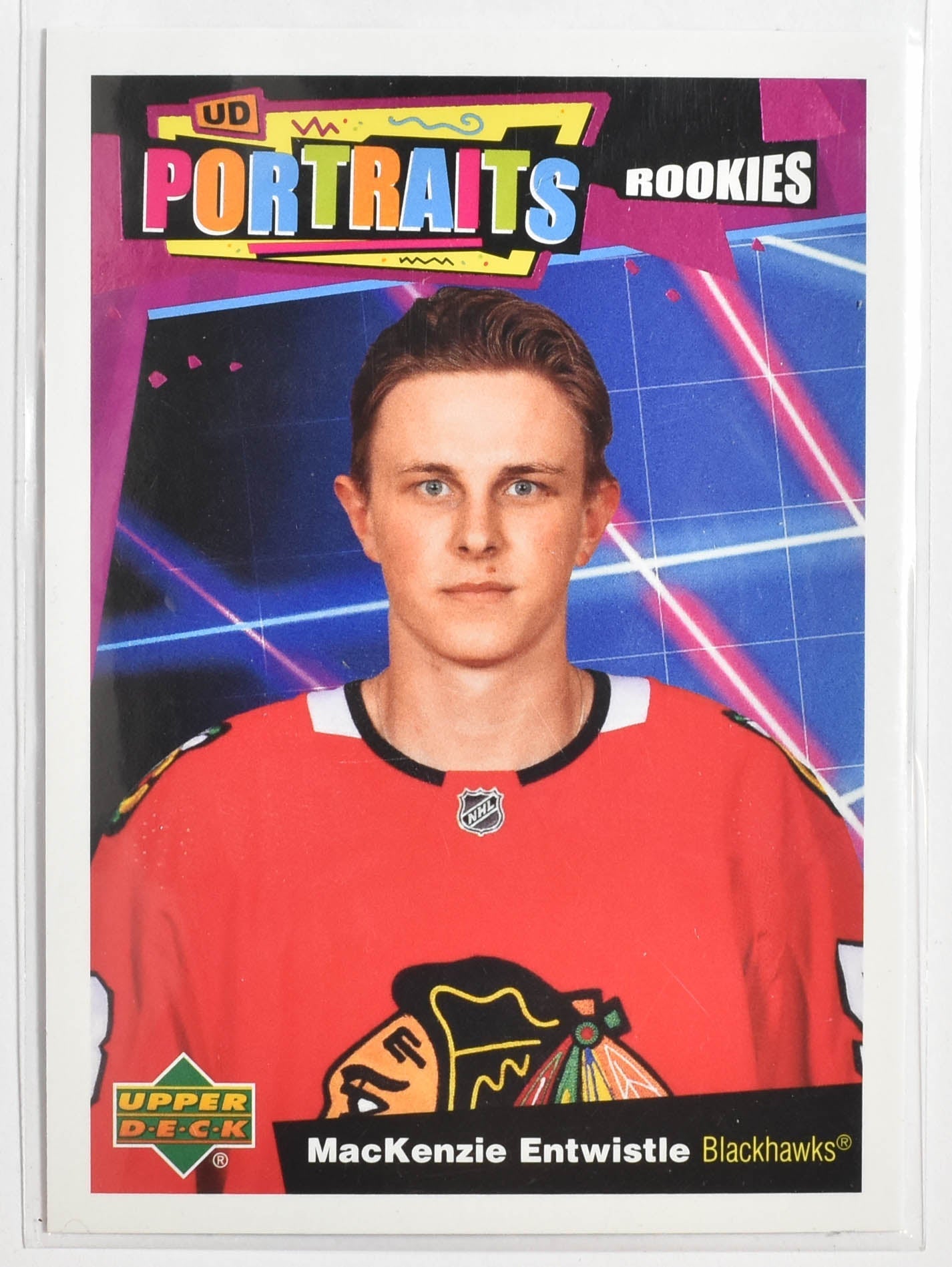 Mackenzie Entwistle P 63 Rookie UD Portraits Blackhawks