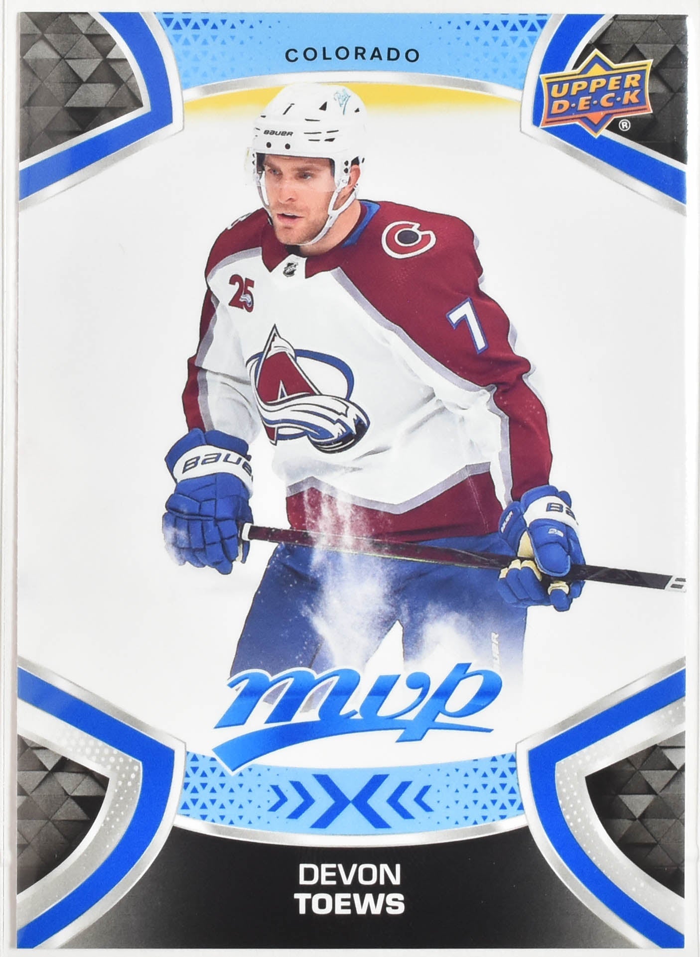 Devon Toews 105 MVP NHL Hockey Card Upper Deck 2021-2022