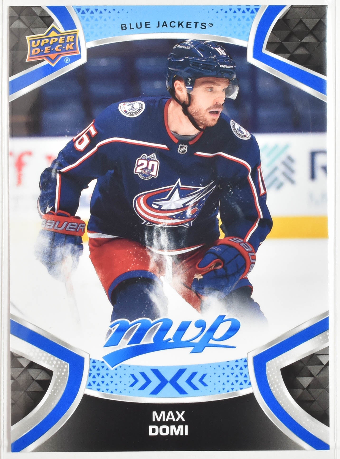 Max Domi 102 Blue Jackets MVP NHL Hockey Card Upper Deck 2021-2022