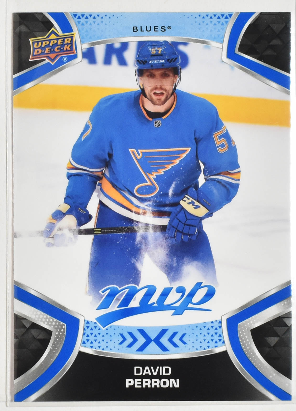 David Perron 57 St Louis Blues MVP NHL Hockey Card Upper Deck 2021-2022