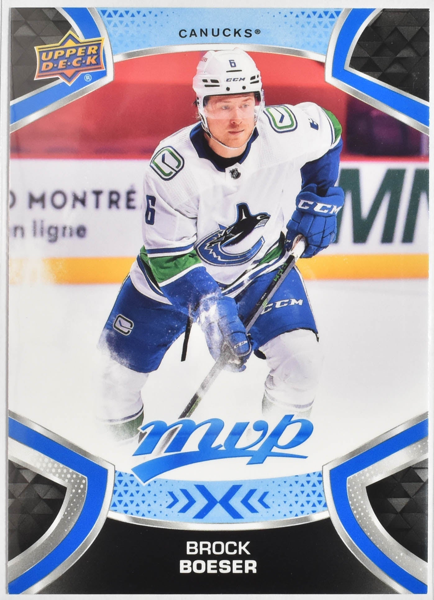 Brock Boeser 6 Cancucks MVP Upper Deck 2021 Hockey