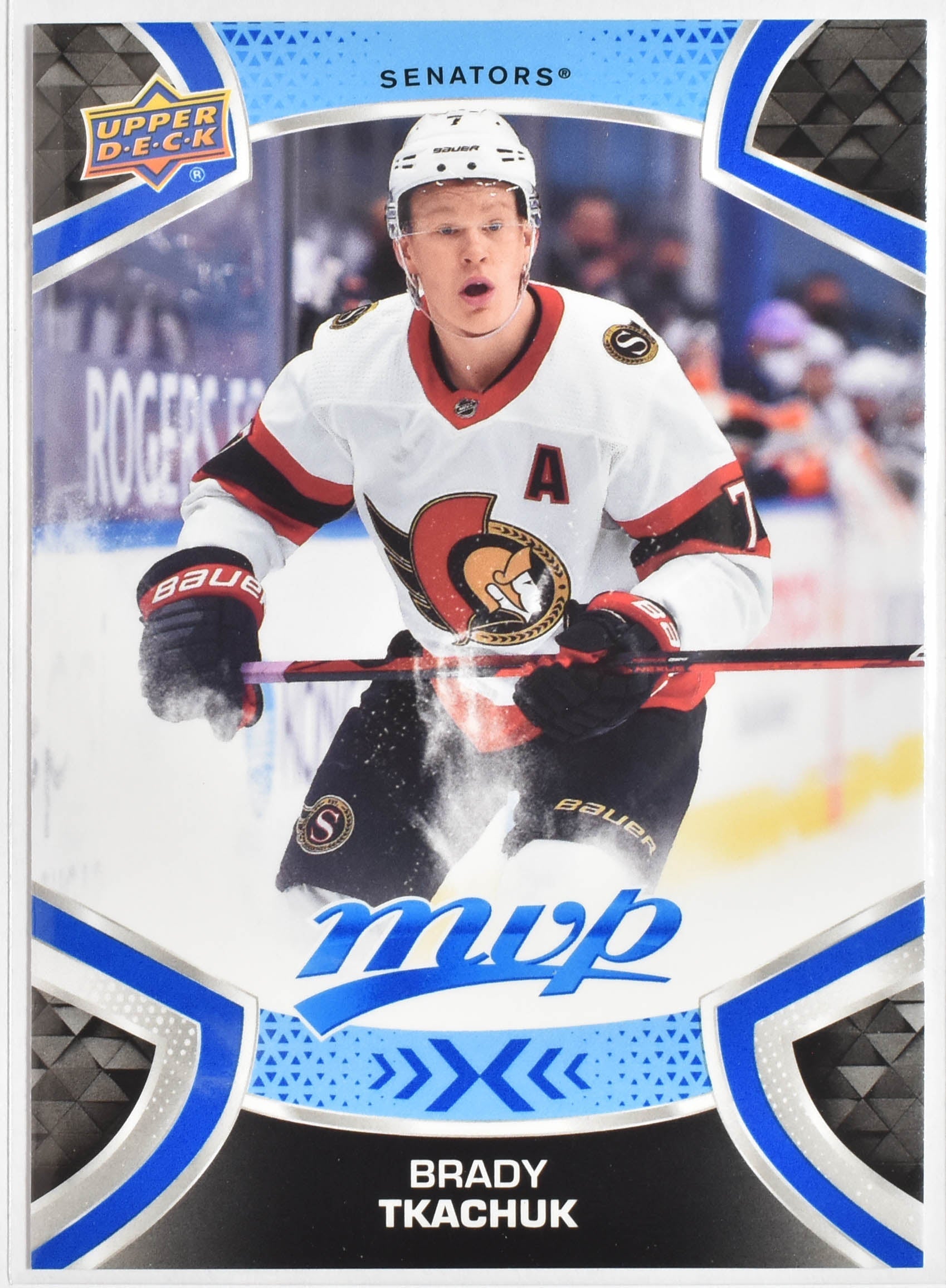 Brady Tkachuk 107 MVP NHL Hockey Card Upper Deck 2021-2022