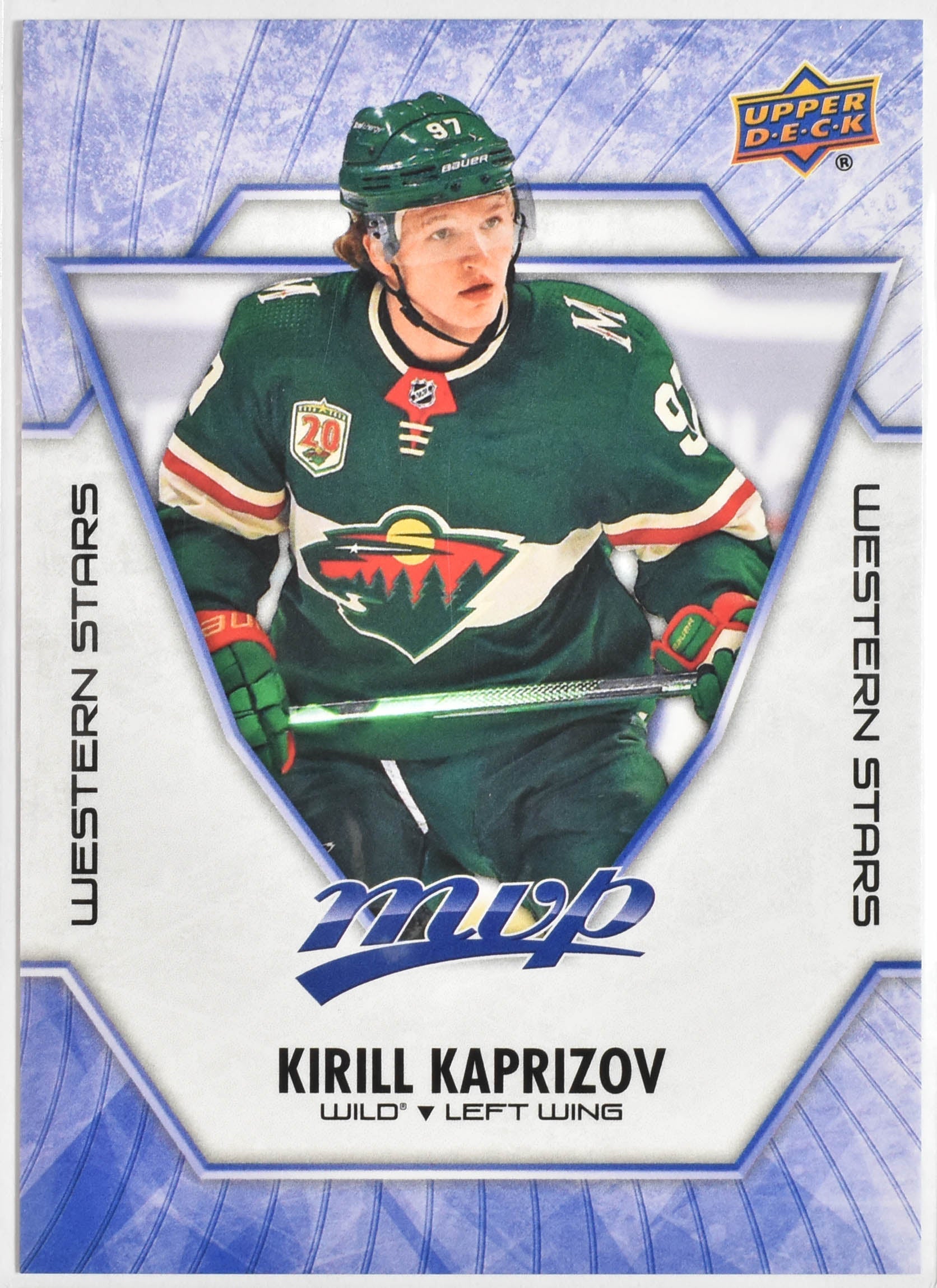 Kirill Kaprizov WS-4 Minnesota Wild MVP NHL Hockey Card Upper Deck 2021-2022