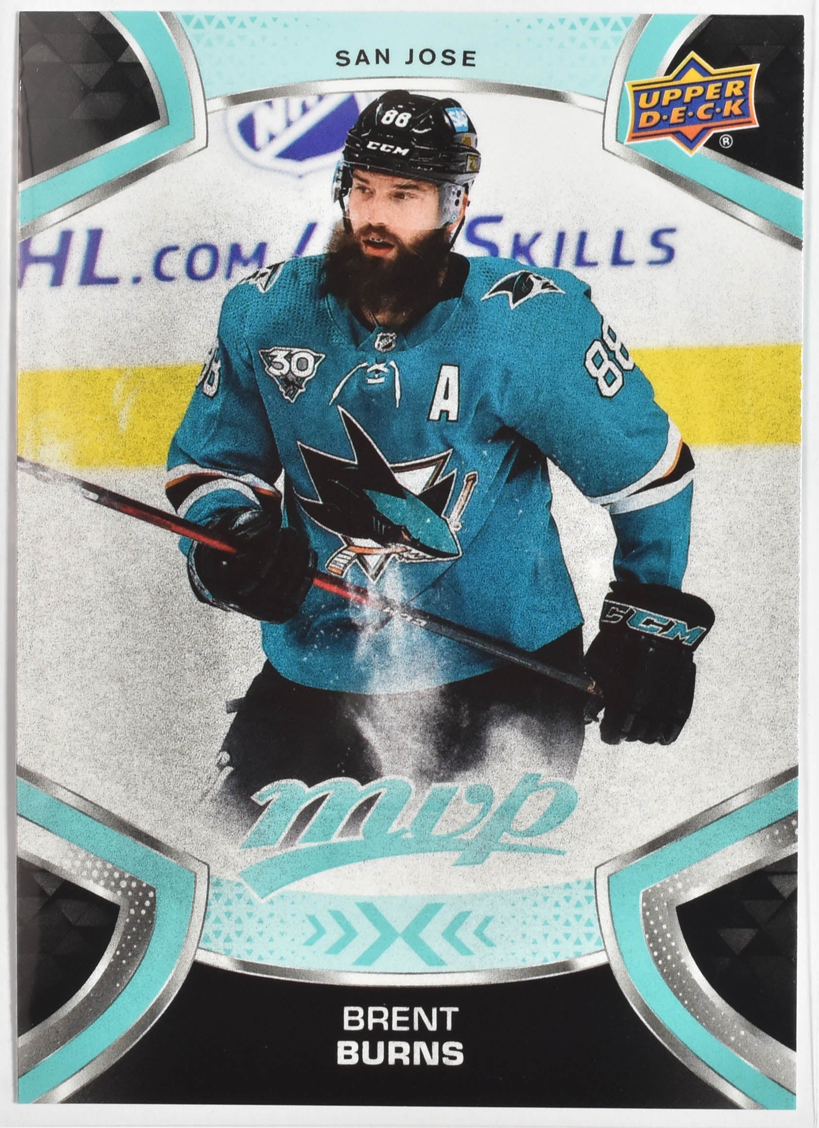 Brent Burns 88 Sharks NHL MVP Upper Deck 2021 Hockey