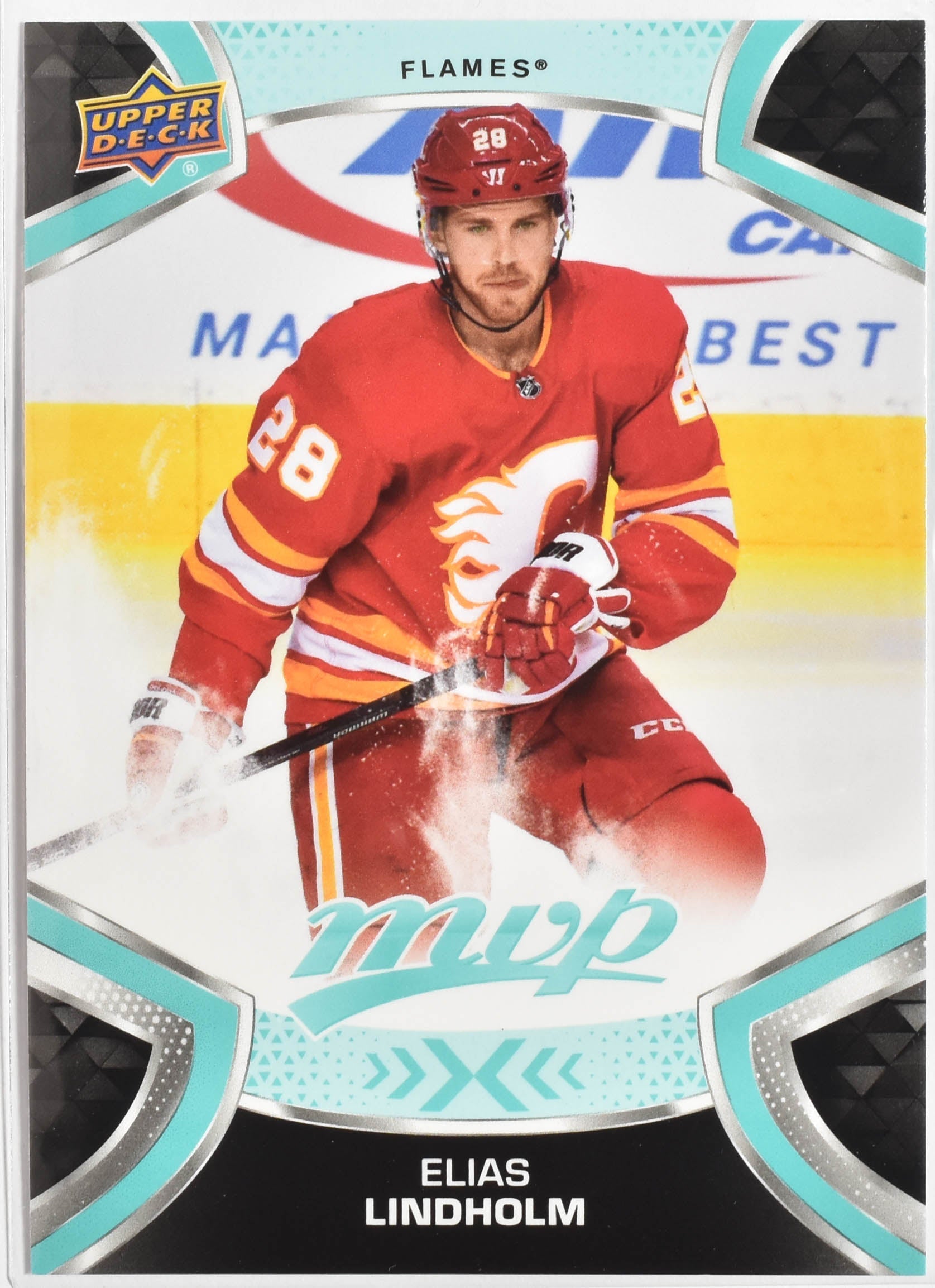 Elias Lindholm 54 Flames MVP Upper Deck 2021