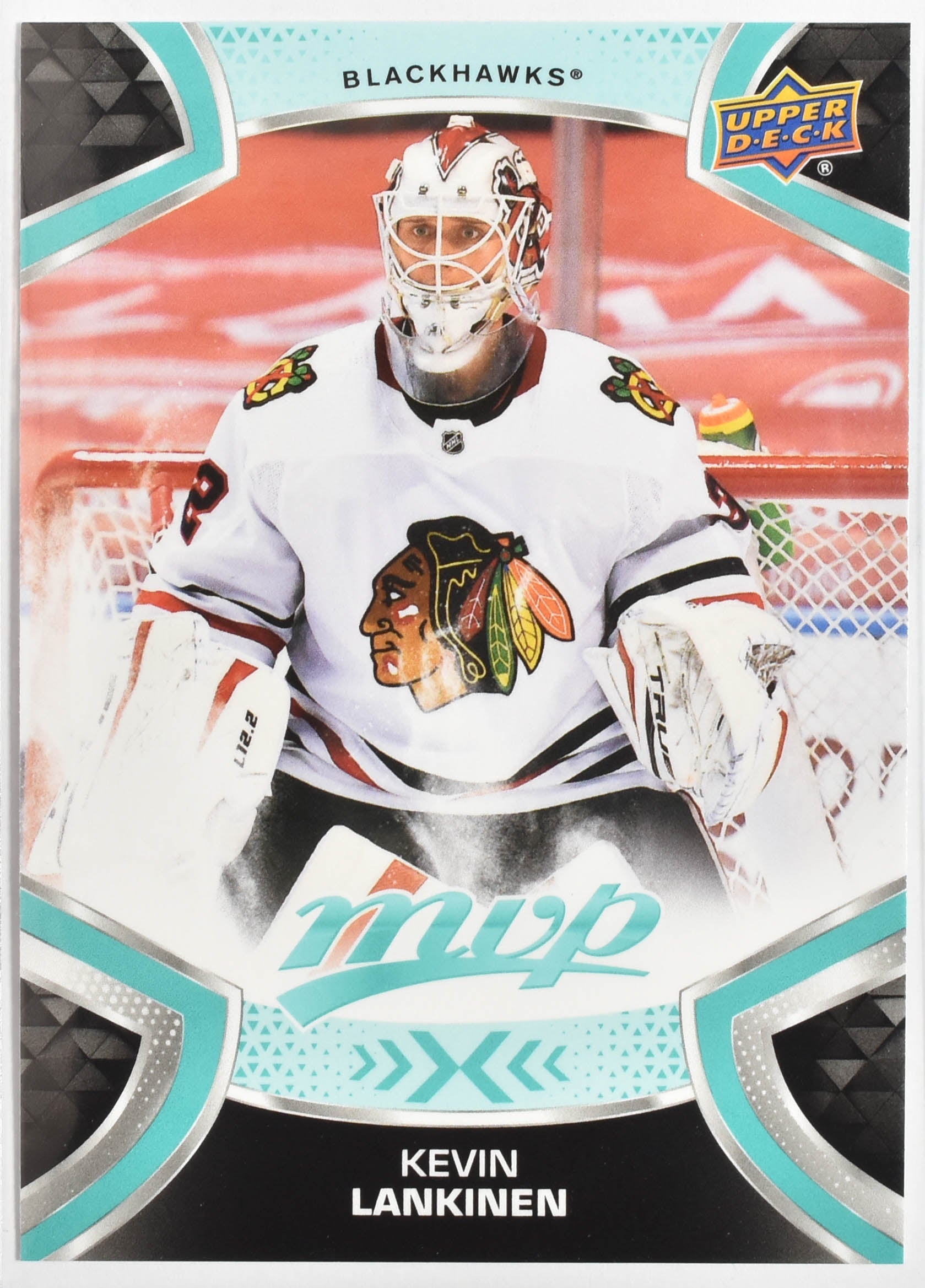 Kevin Lankinen 32 Chicago Blackhawks MVP NHL Hockey Card Upper Deck 2021