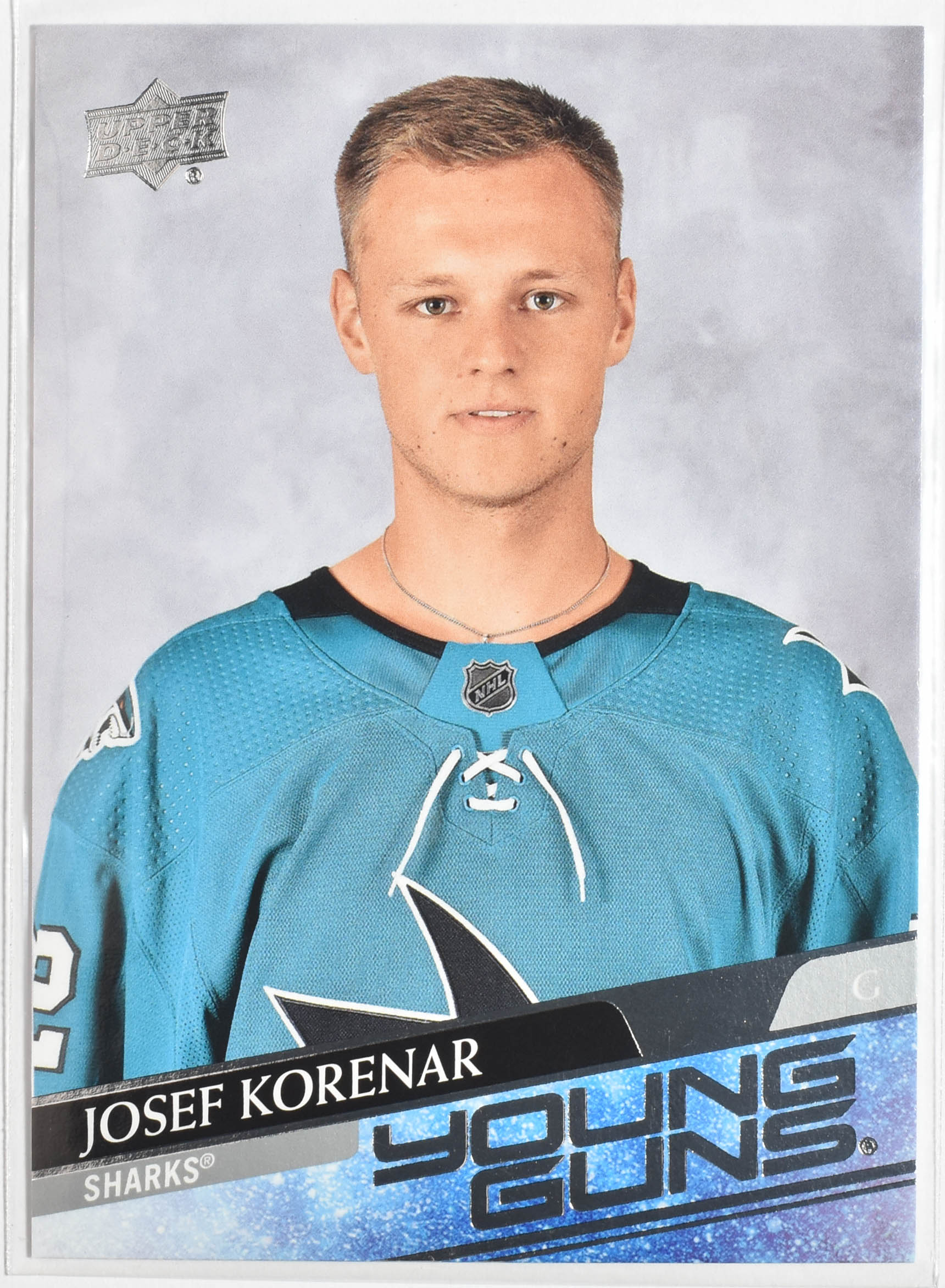 Josef Korenar 715 Young Guns Sharks 2021 Upper Deck
