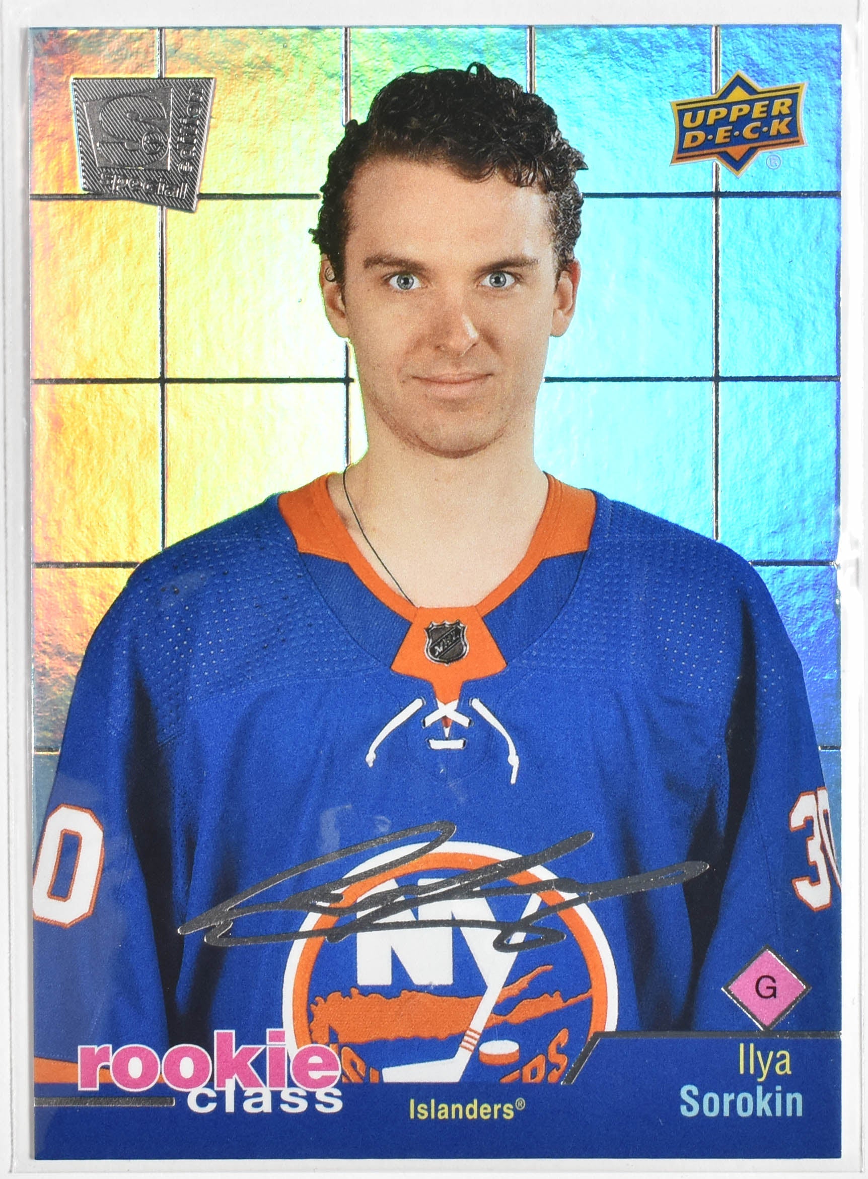 Ilya Sorokin RC-32 New York Islanders MVP Upper Deck 2021 Rookie Class