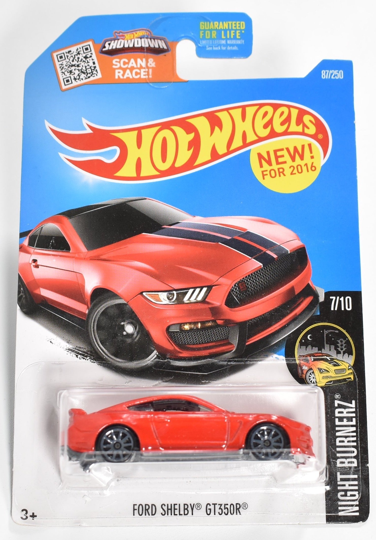Ford Shelby GT350R Night Burnerz 7-10 Hot Wheels diecast car