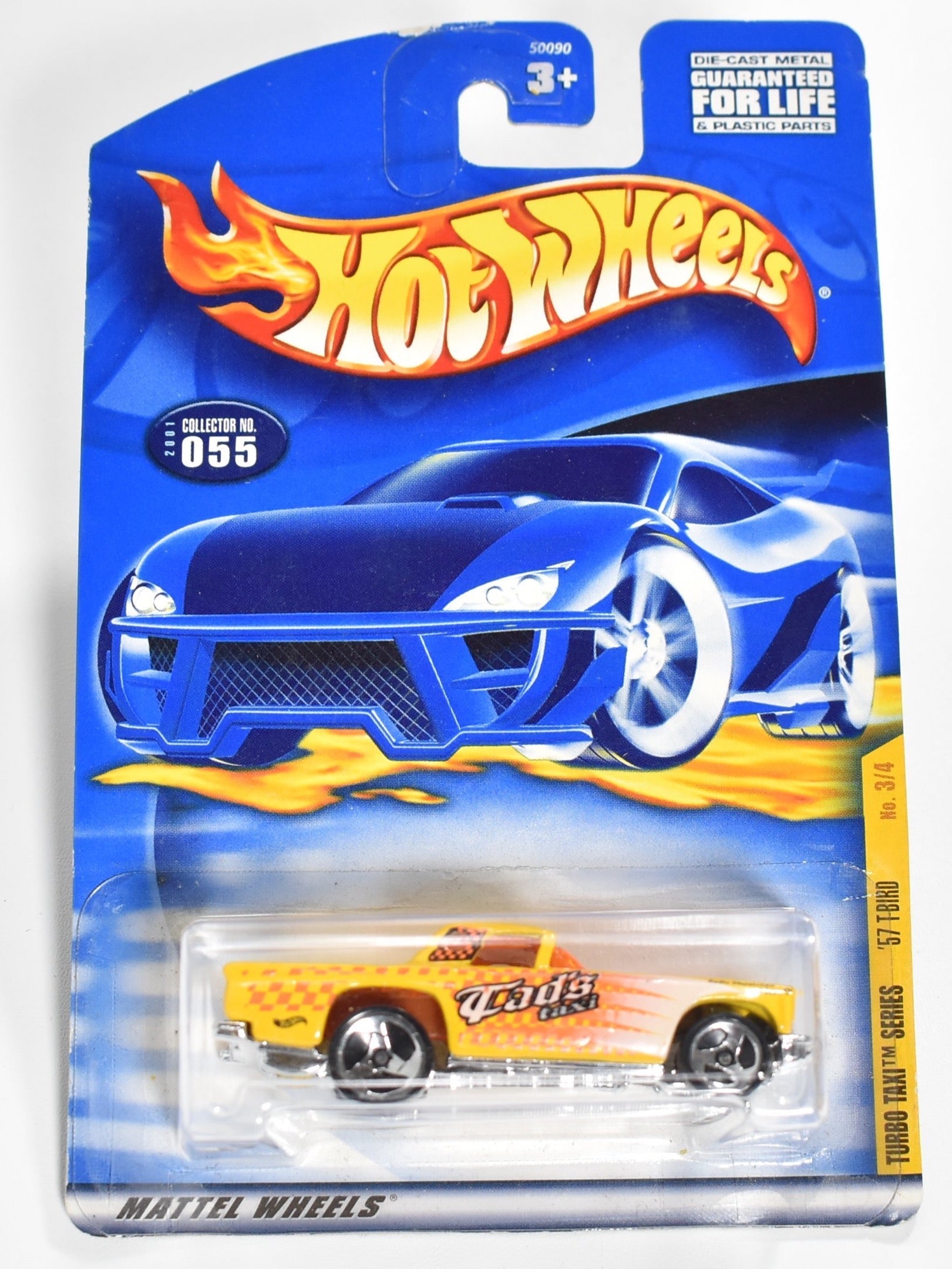 Turbo Taxi 57 T Bird no 3-4 055 2001 Hot Wheels diecast car