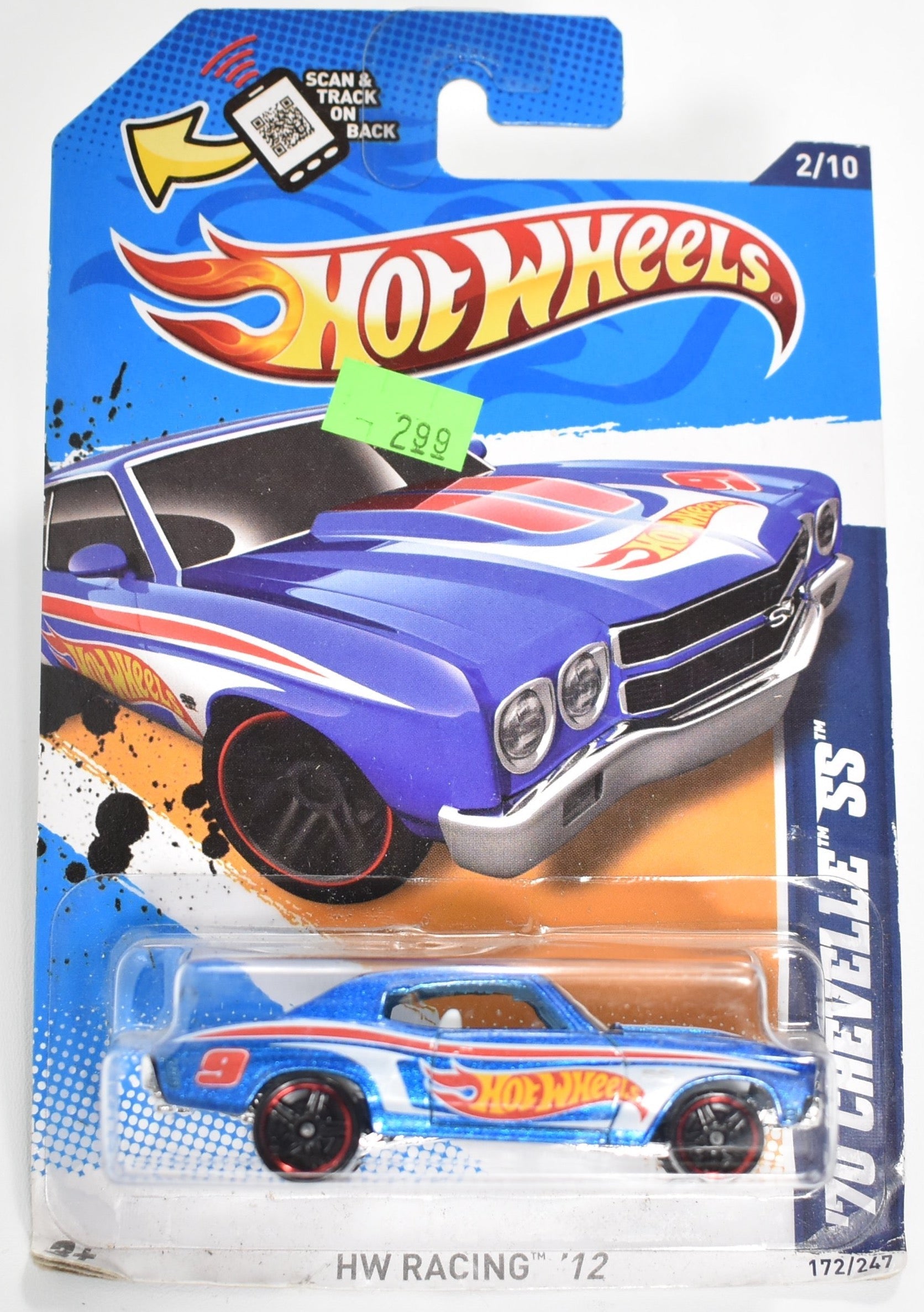 Hot Wheels 70 Chevelle SS 2-10 Hot Wheels car Mattel Die Cast