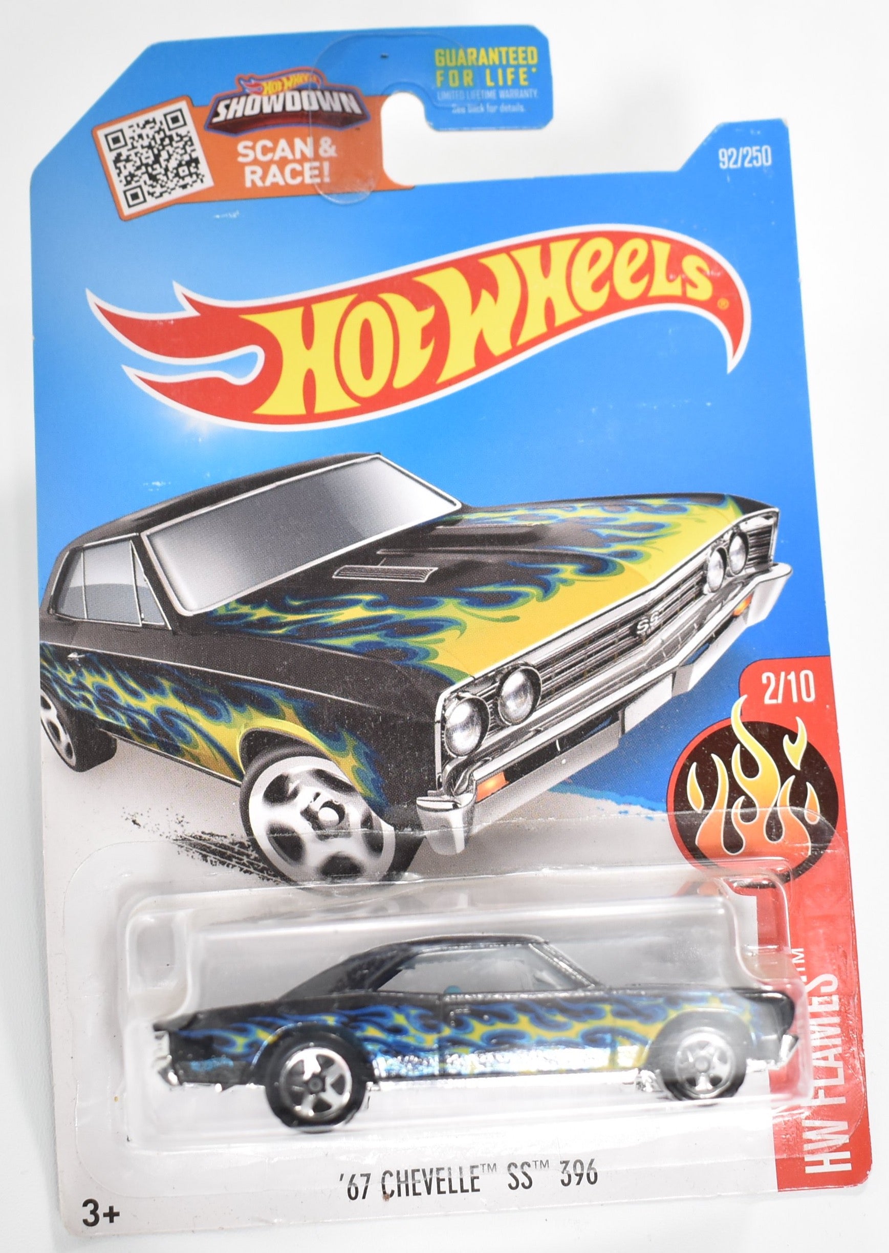 Hot Wheels 67 Chevelle SS 396 2-10 92-250 Hot Wheels die cast car