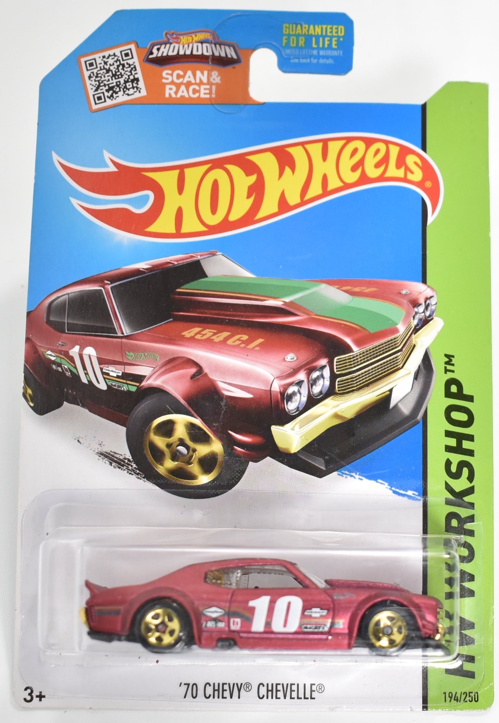 Hot Wheels 70 Chevy Chevelle 194 HW Workshop Hot Wheels car Mattel Die Cast