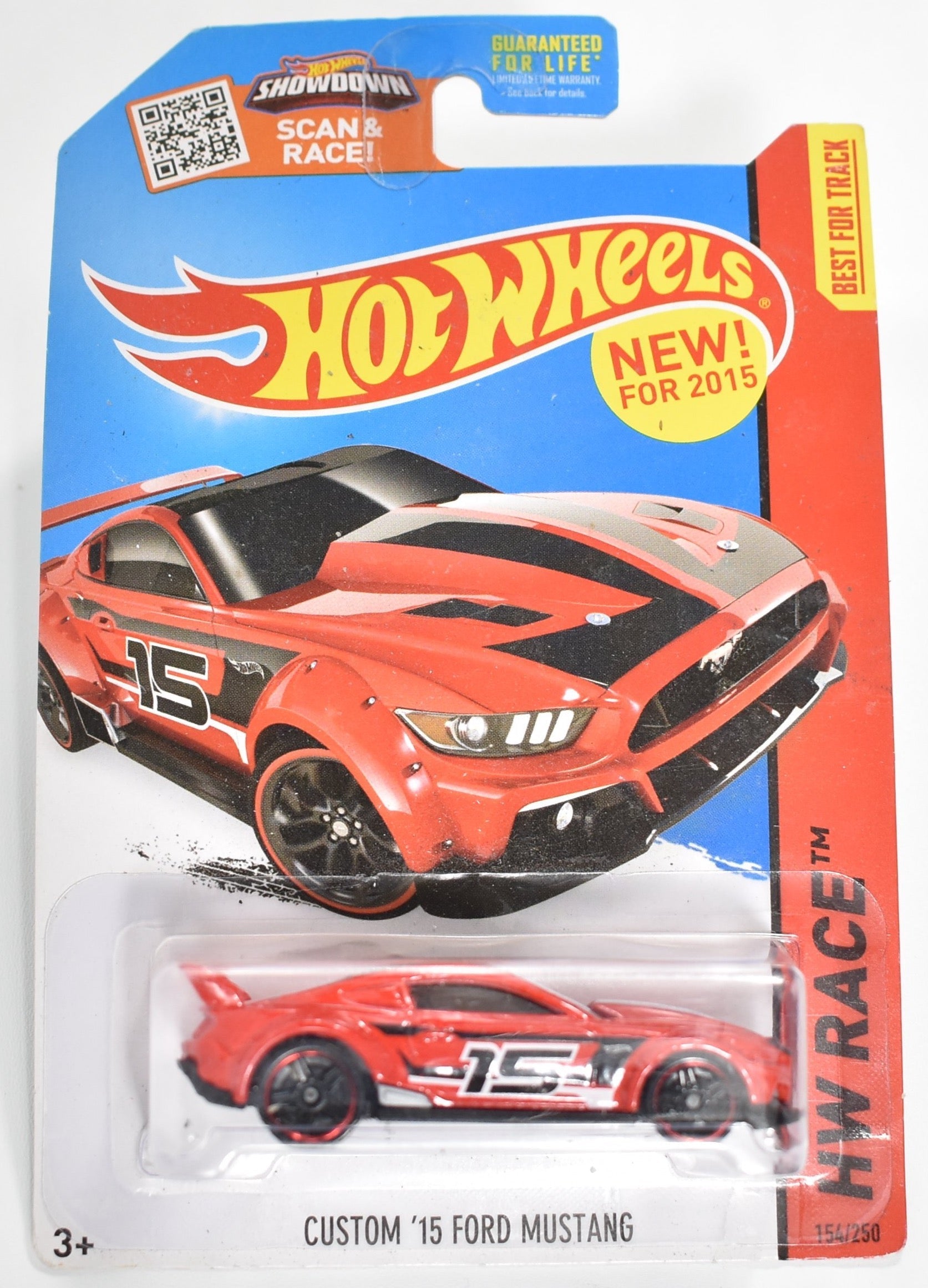 Custom 15 Ford Mustang 154 Hot Wheels car Red