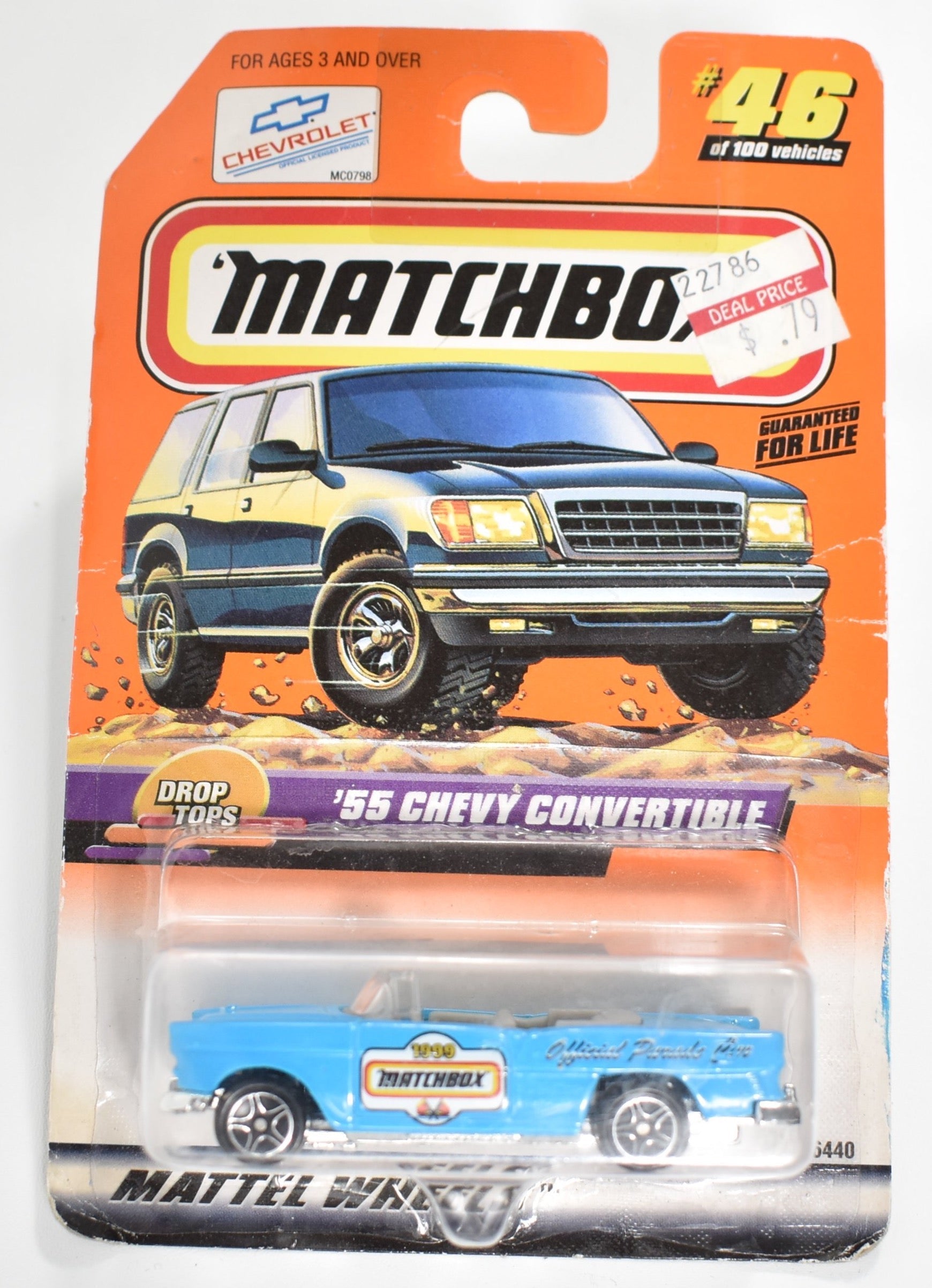 Match Box 66 chevy Convertible 46/100 36440 Drop tops 1999