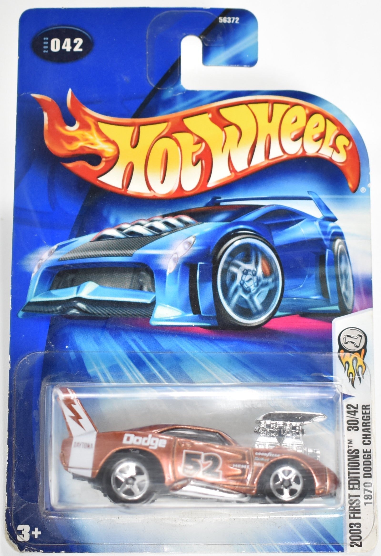 Hot Wheels 1970 Dodge Charger 042 2003 1st Edition Mattel Die Cast Car 30/42