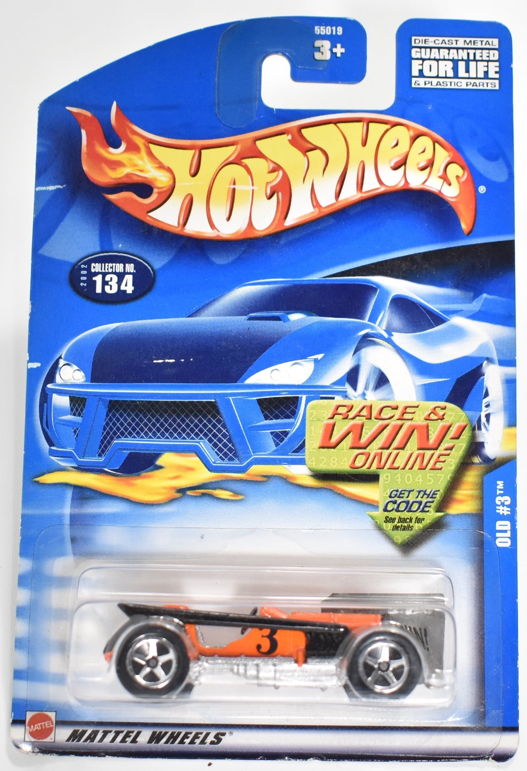 Hot Wheels die cast car 134 Old 3 Orange