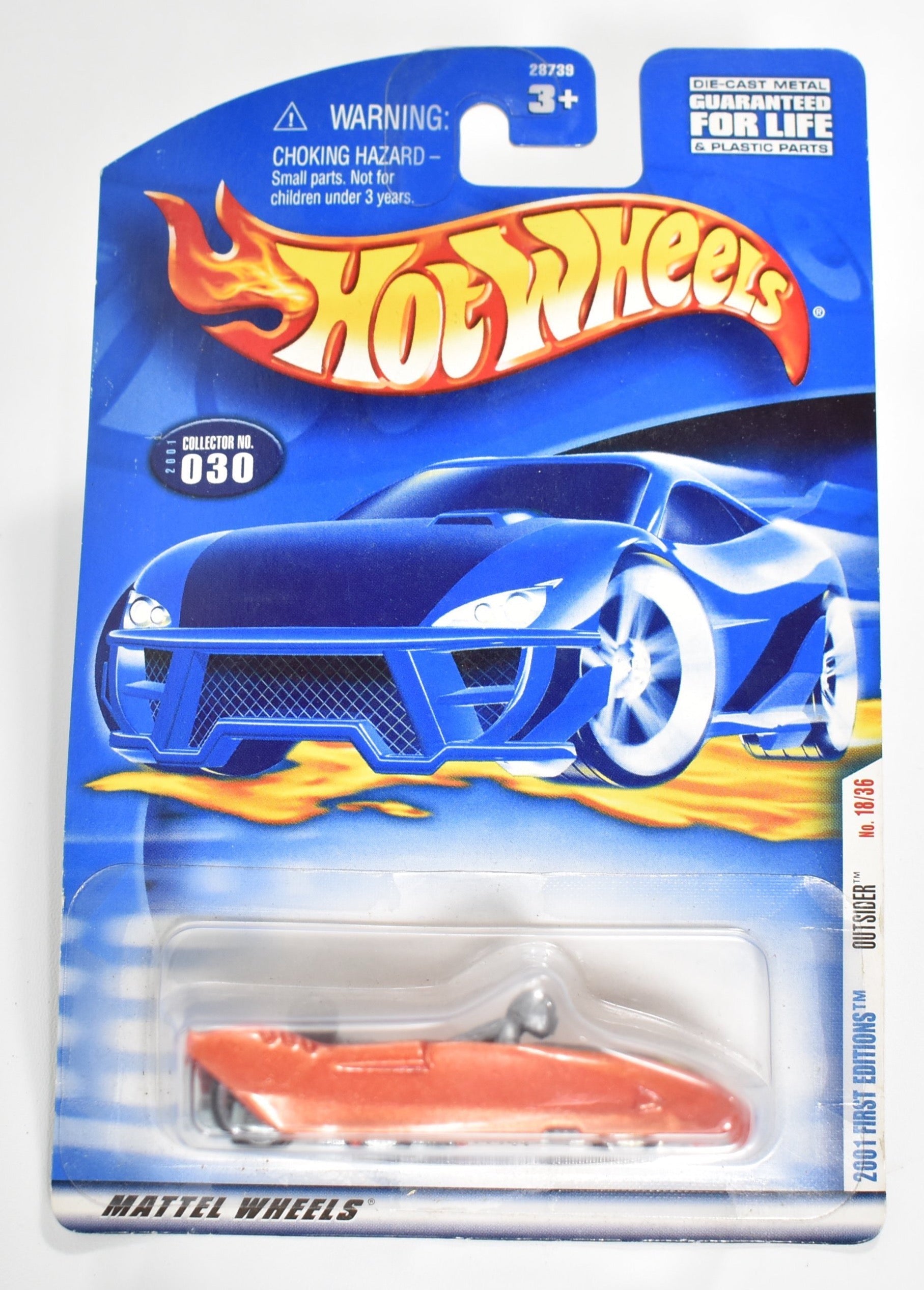 Hot Wheels car 030 2001 First Editions Out Sider 18 - 36 Mattel Die Cast Car