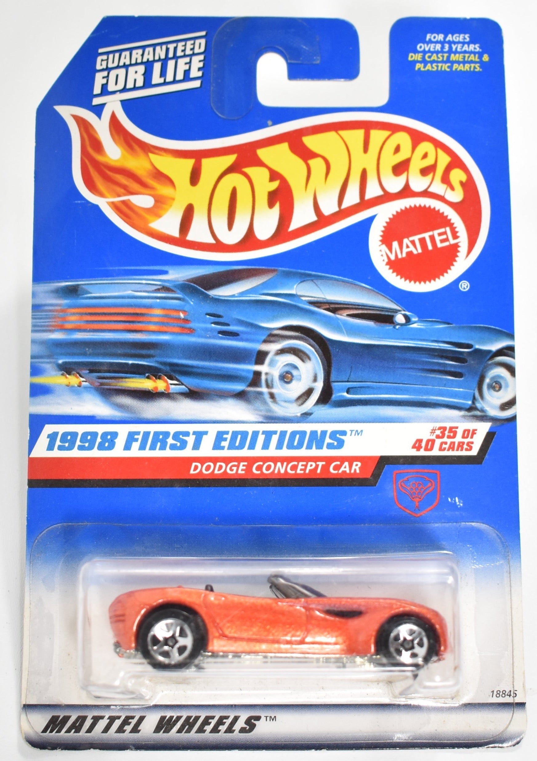 Hot Wheels die cast car 1998 First Editions Dodge Concept Car 35 of 40 Cars