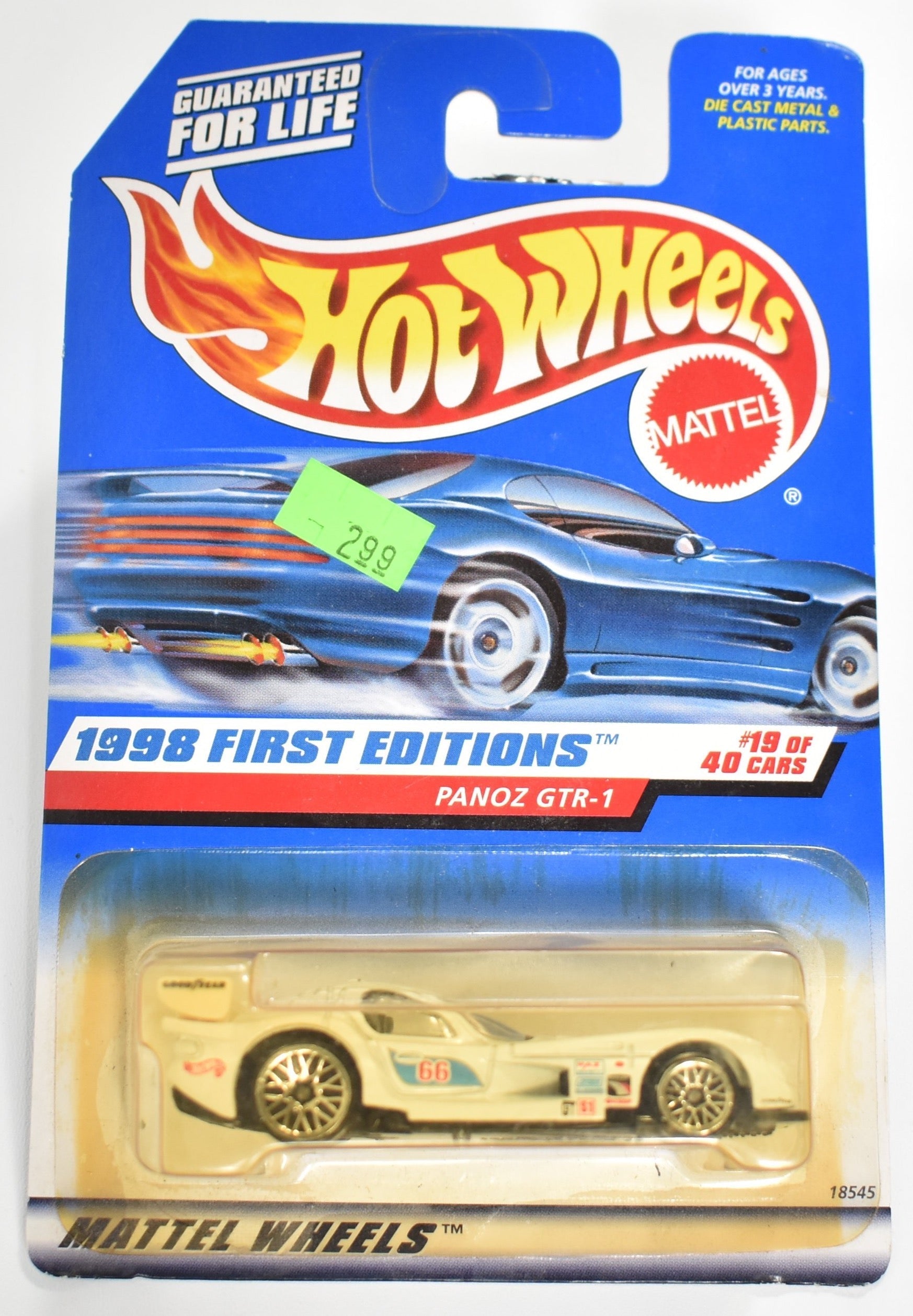 Hot Wheels die cast car 1998 First Editions 19 of 40 Panoz GTR -1 Mattel 1997