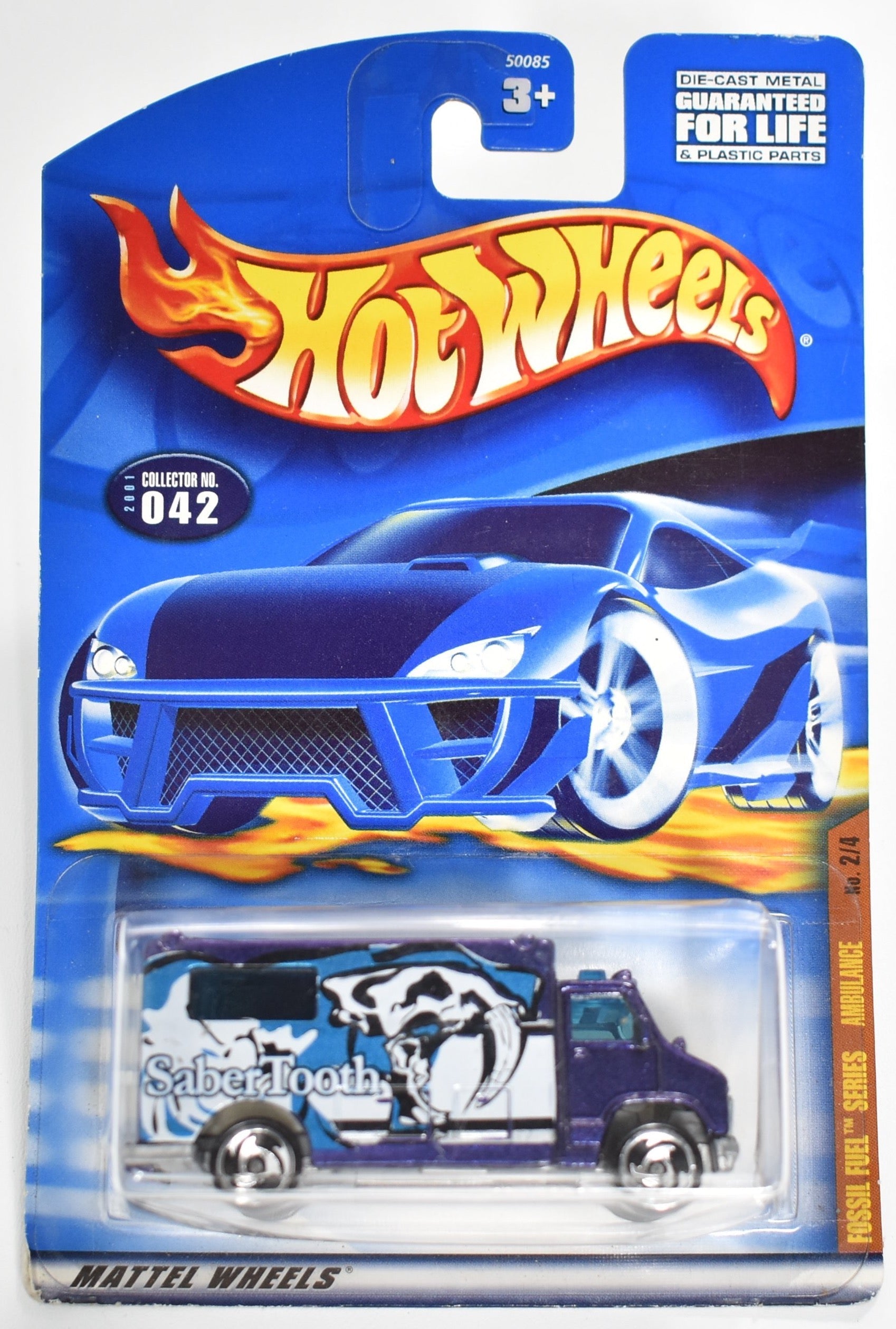 Ambulance Collector NO.042 2001 Purple Fuel Series 2 of 4 Mattel Hot Wheels Purp