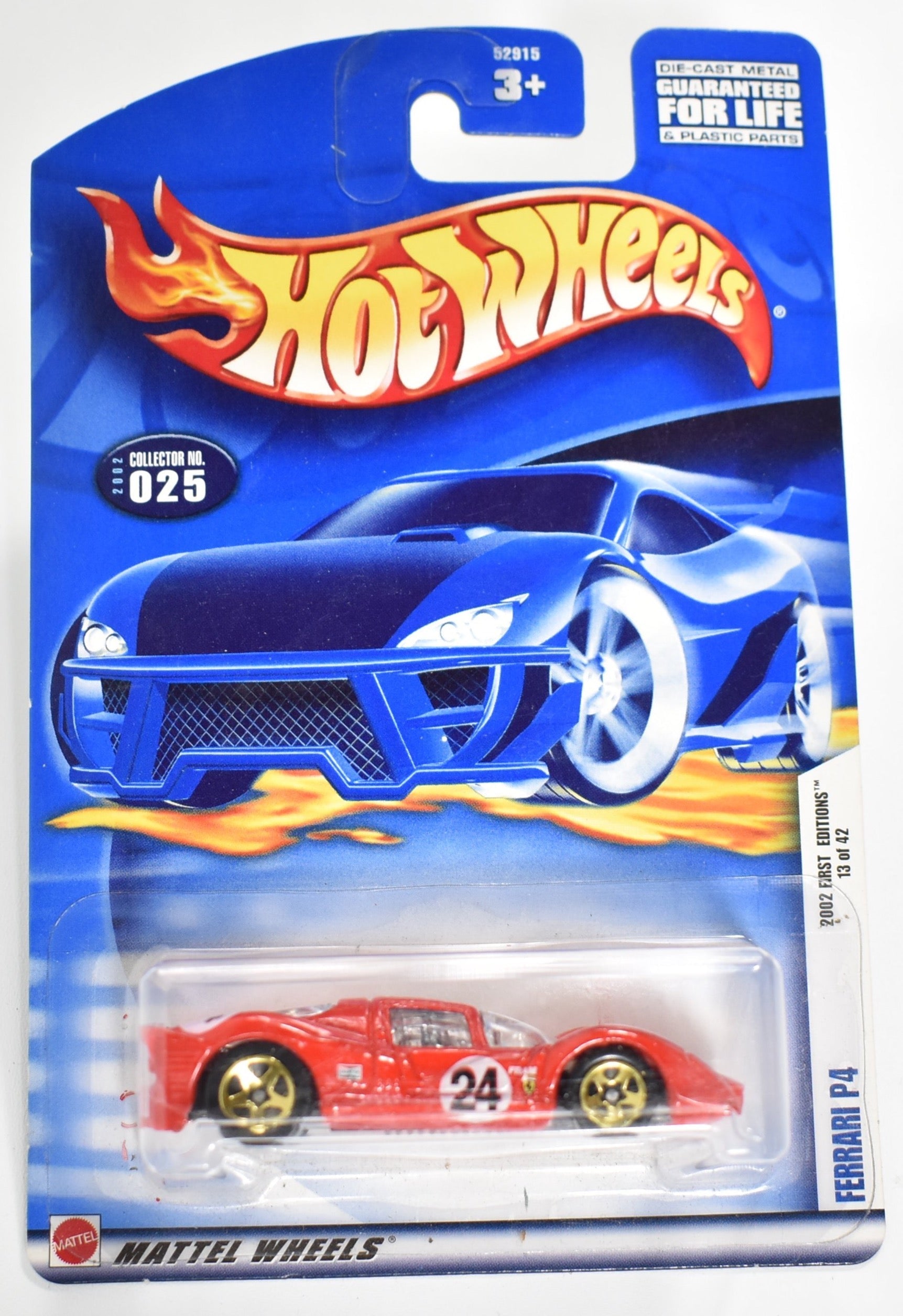 Hot Wheels diecast car 025 Ferrari P4