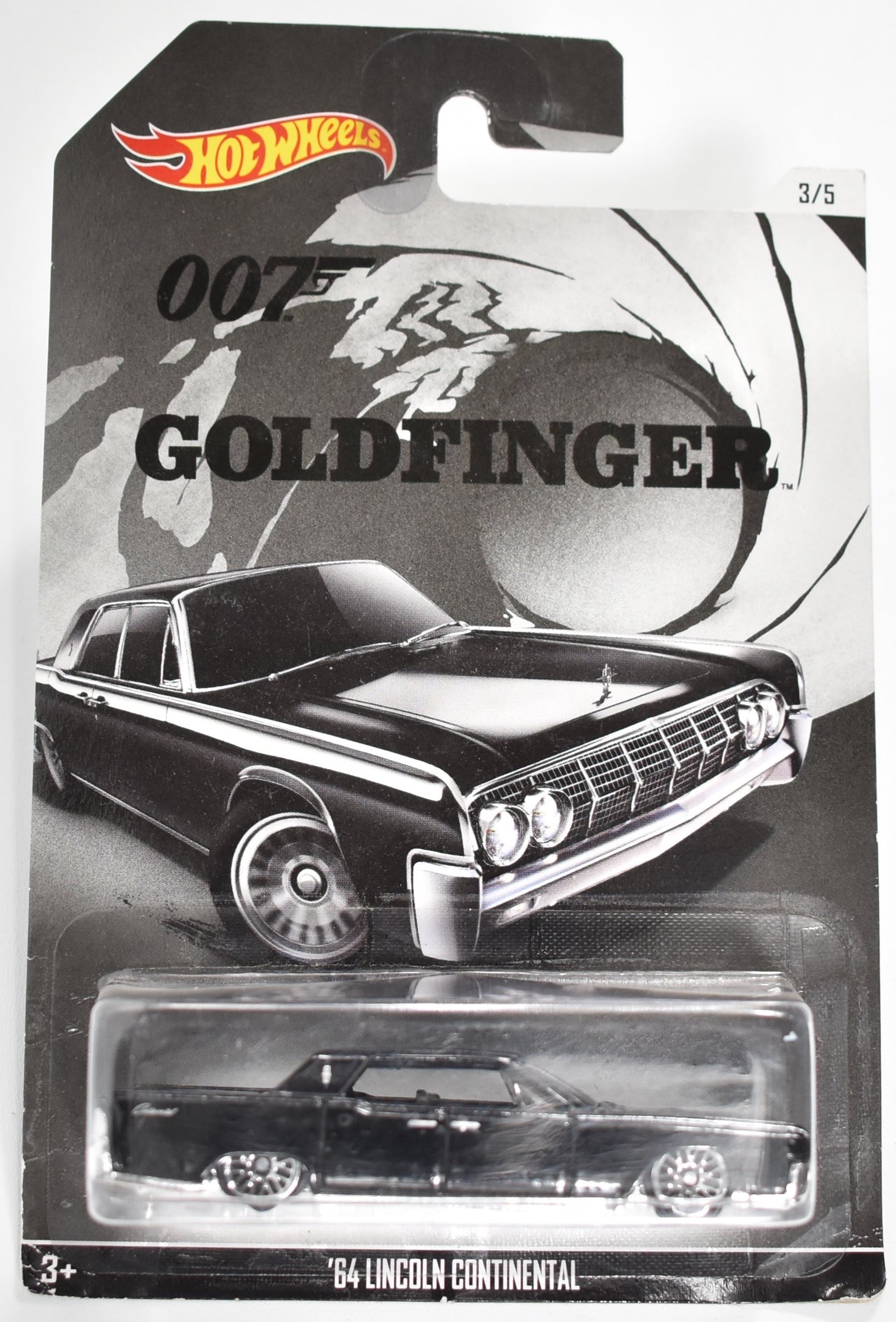 Hot Wheels die cast car 007 Gold Finger 64 Lincoln Continental