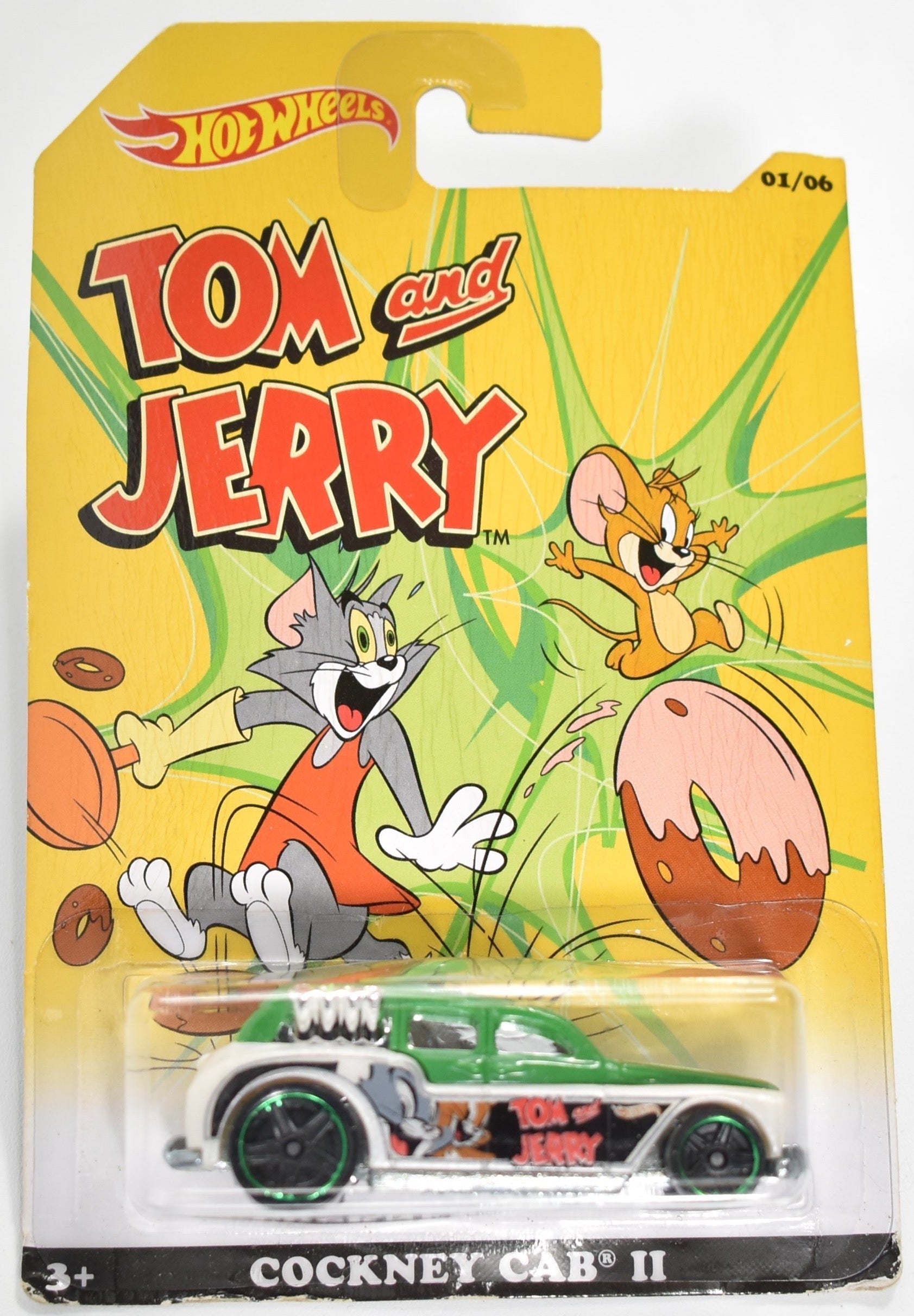 Hot Wheels diecast car Tom and Jerry Cockney Cab 2 01/06