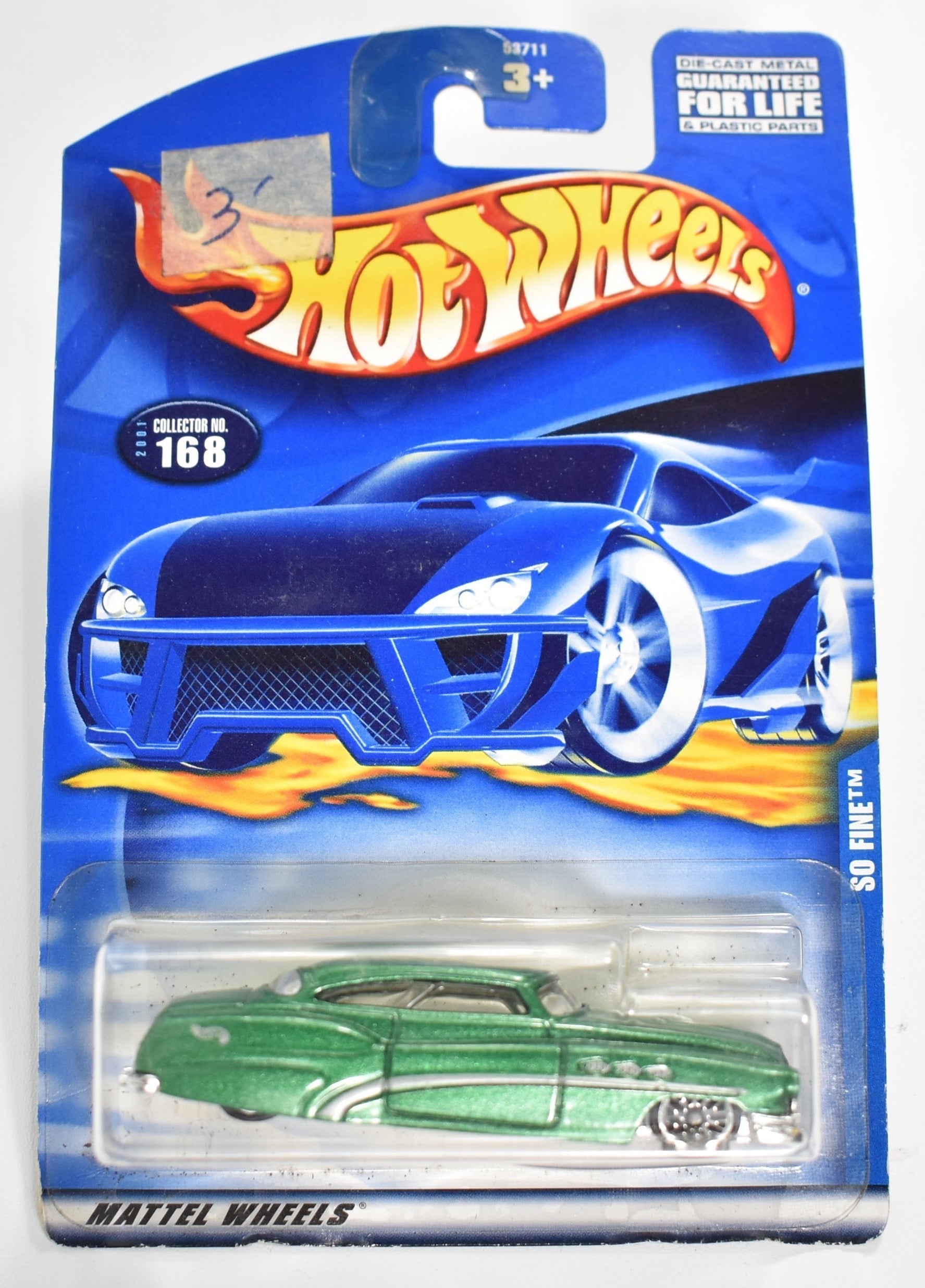 Hot Wheels car 168 So Fine Sticker on Card