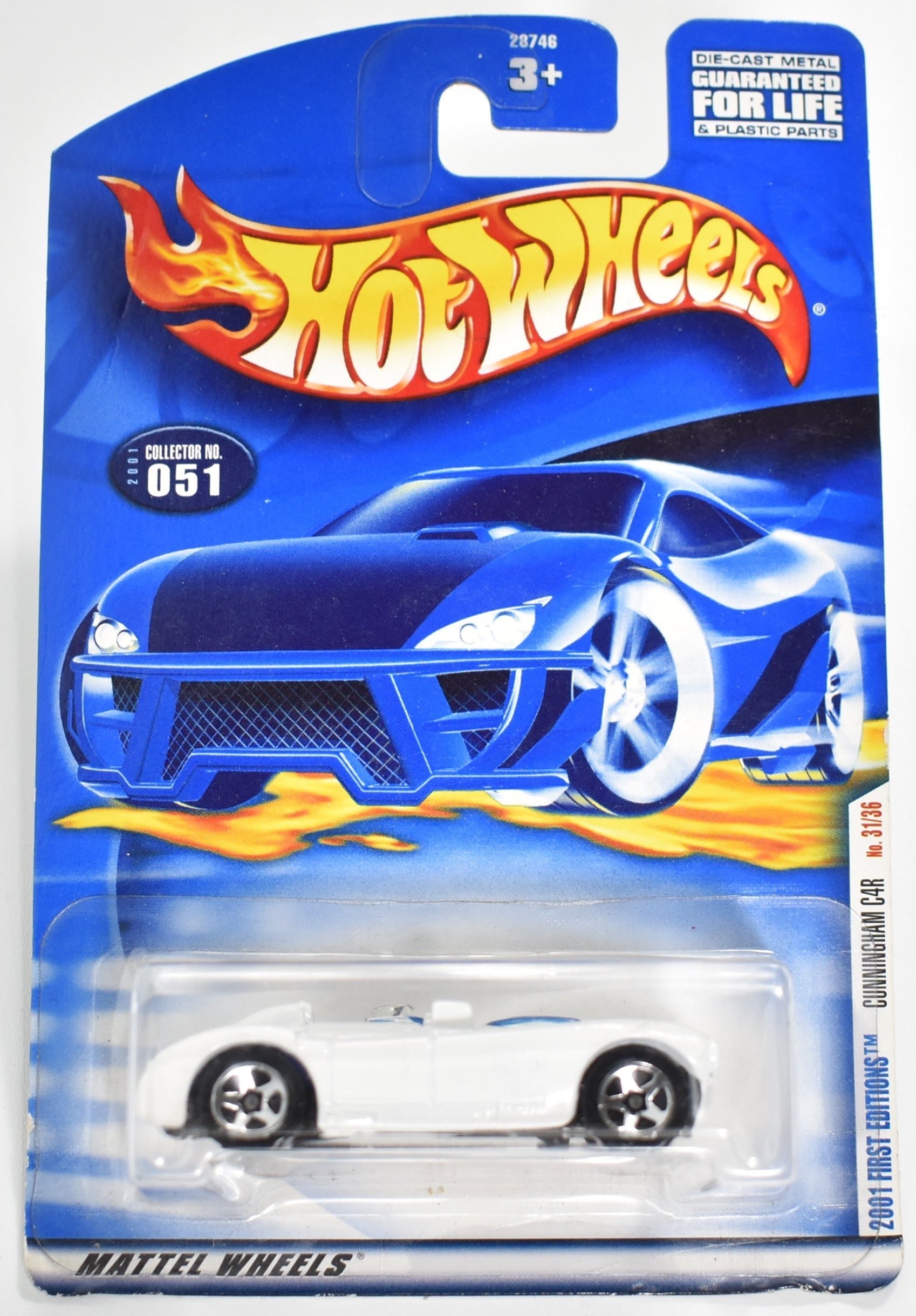 Hot Wheels die cast car 2001 First Edition Cunningham C4R No. 31/36