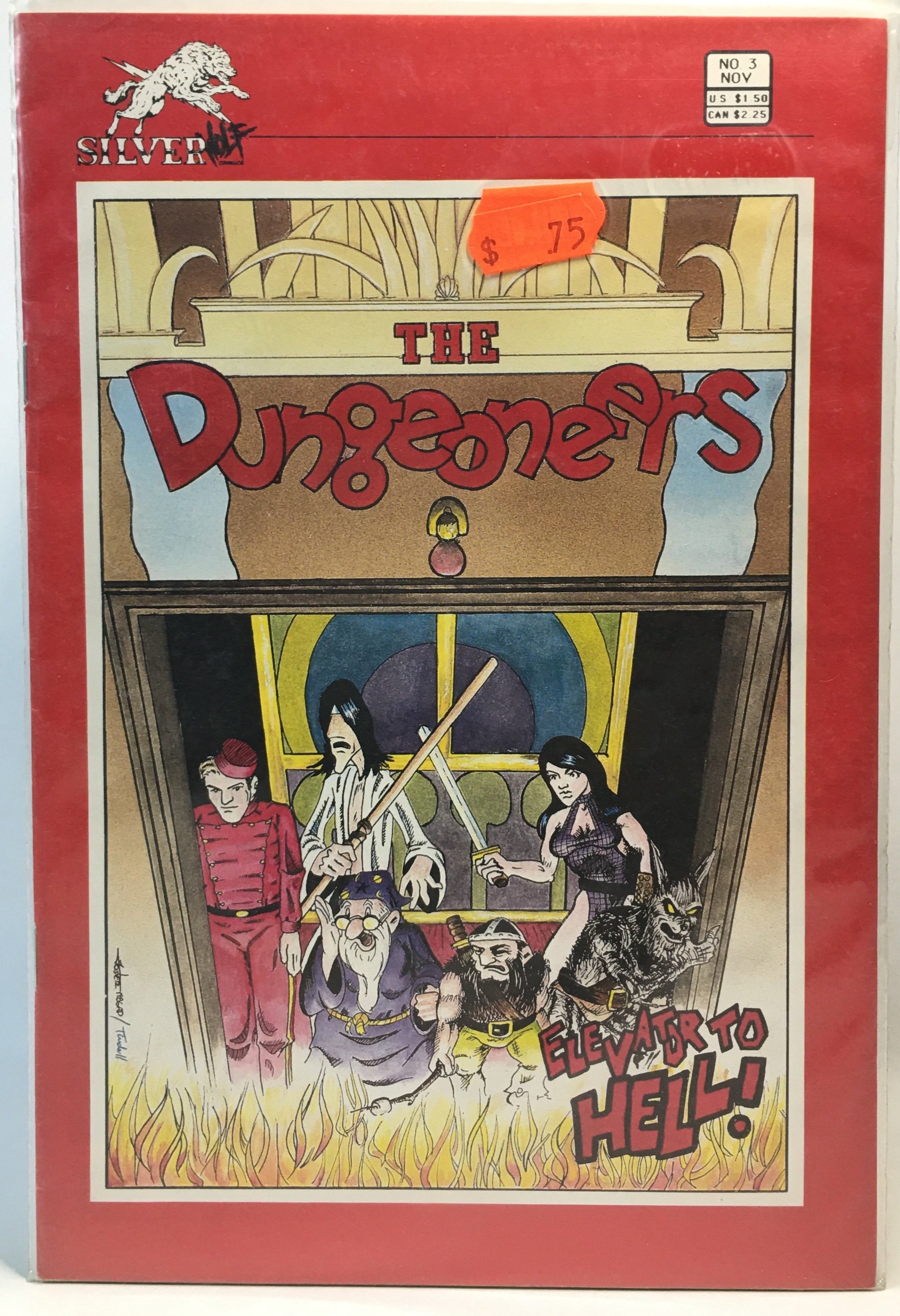 The Dungeoneers Comic Book No. 3 Elevator to hell Comic Book Silver Wolf Comics