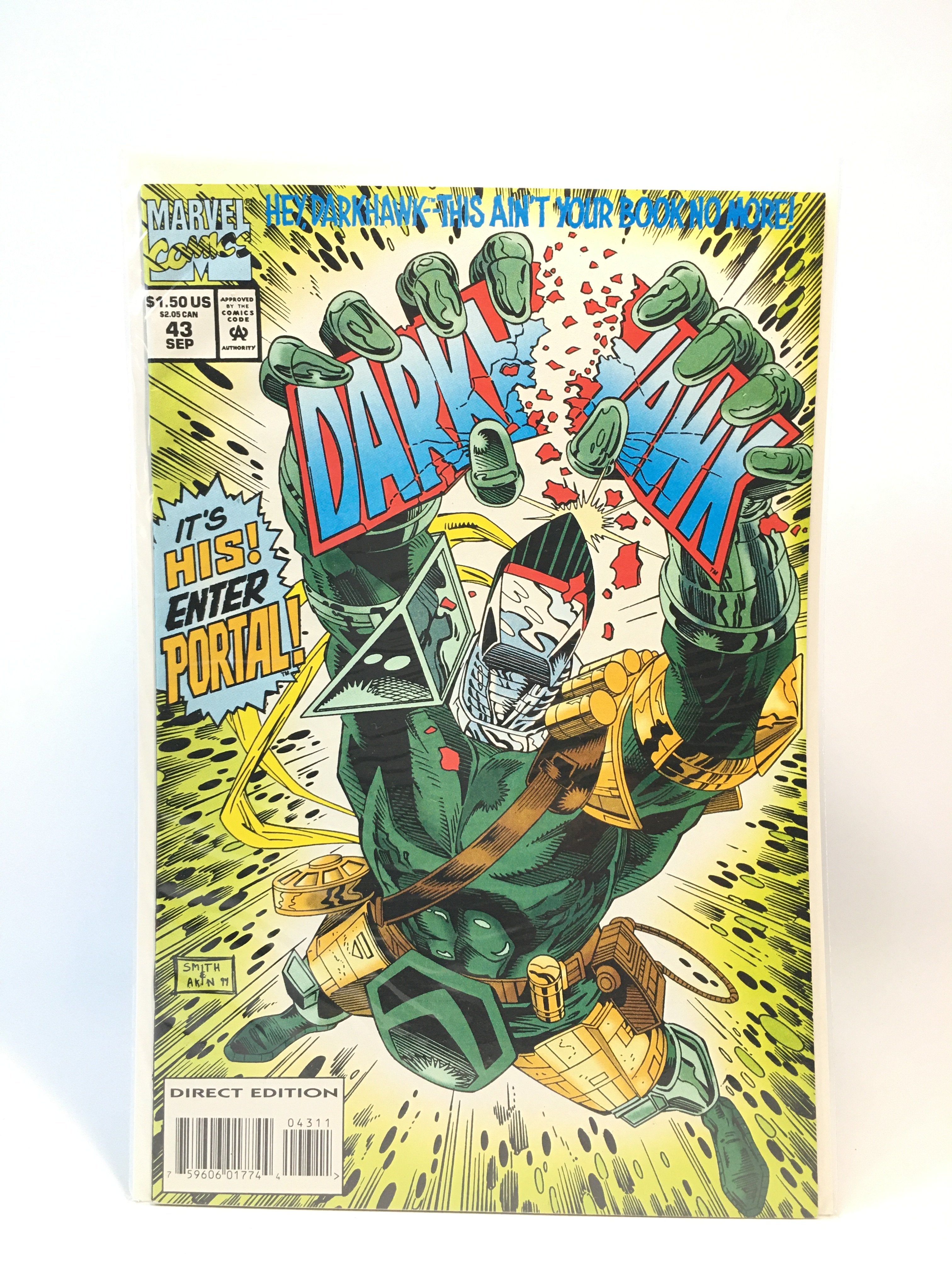 Dark hawk 43 marvel comics comic book it's his enter Portal direct edition
