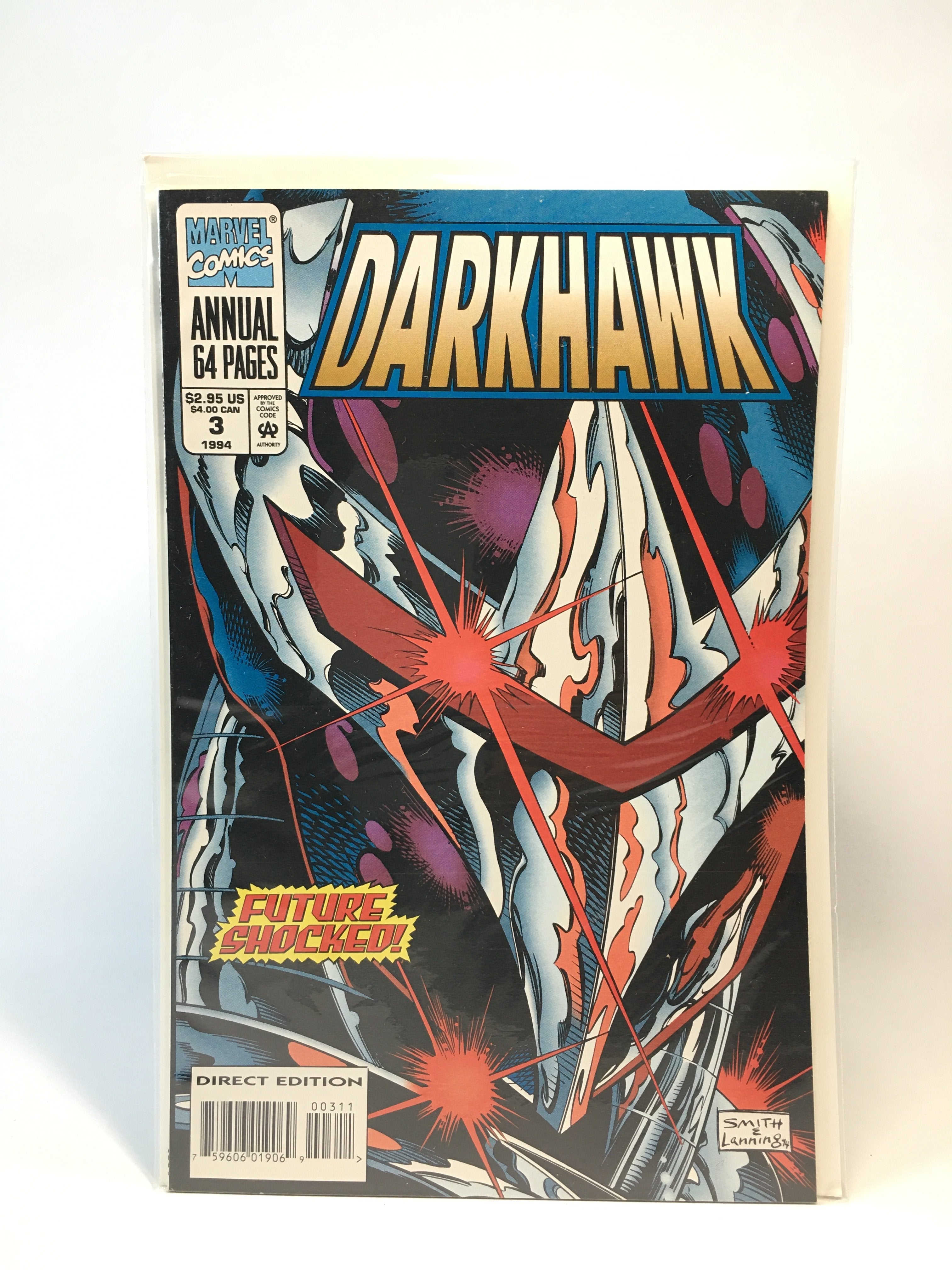 Dark hawk issue three marvel comics comic book annual 64 pages future shocked