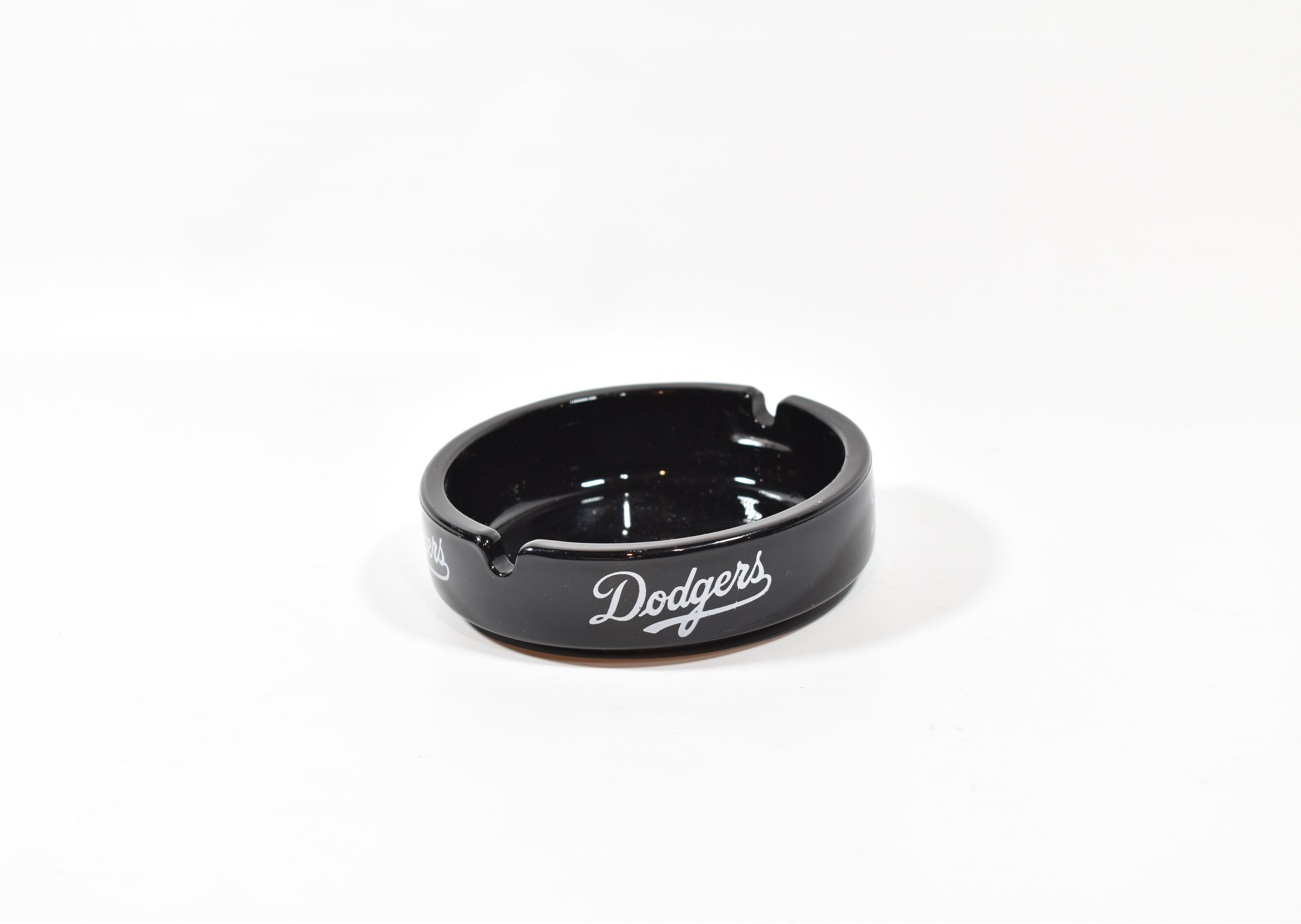 La Dodgers Ash Tray Used 4 inch wide Collectible Ash Tray MLB Baseball Black