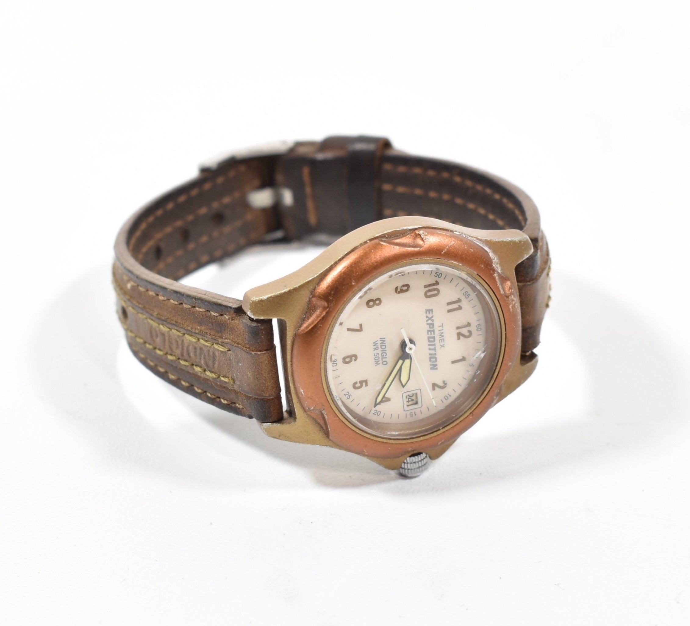 Timex Expedition Brown watch used Untested