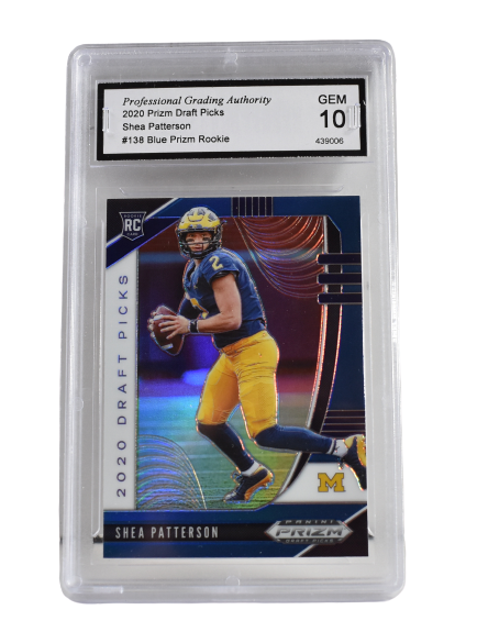 Shea Patterson #138 Blue Prizm Rookie 2020 Draft Picks Gem 10