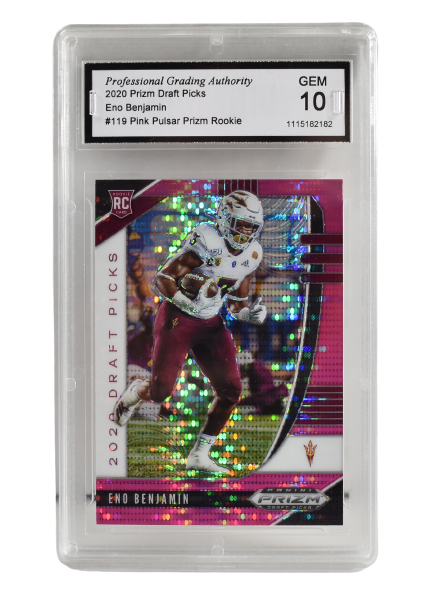 Eno Benjamin #119 Pink Pulsar Prizm Rookie 2020 Draft Picks Gem 10