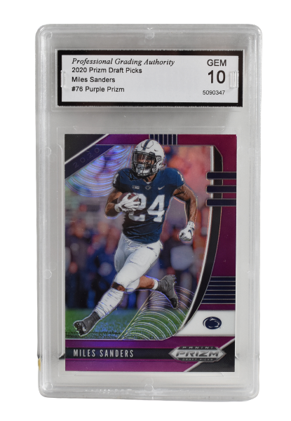 Miles Sanders #76 Purple Prizm 2020 Prizm Draft Picks Gem 10