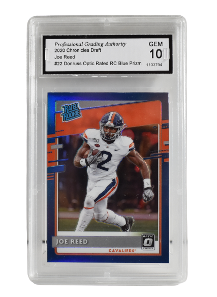 Joe Reed #22 Donruss Optic Rated RC Blue Prizm Chronicles Draft Gem 10 Rookie
