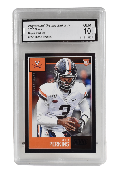 Bryce Perkins 353 Black Rookie 2020 Score Gem 10