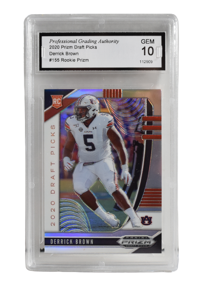 Derrick Brown 2020 Prizm Draft Picks #115 Rookie Prizm Gem 10