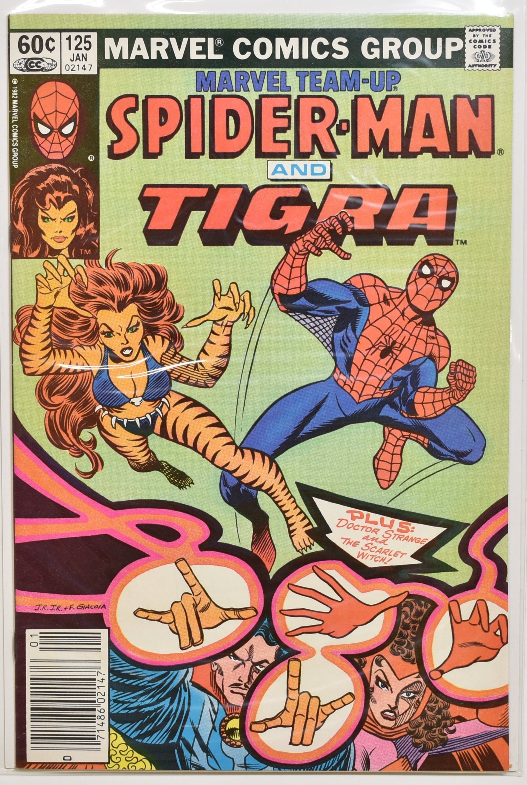 Spider Man and Tigra 125 jan Marvel Team Up Comic Book