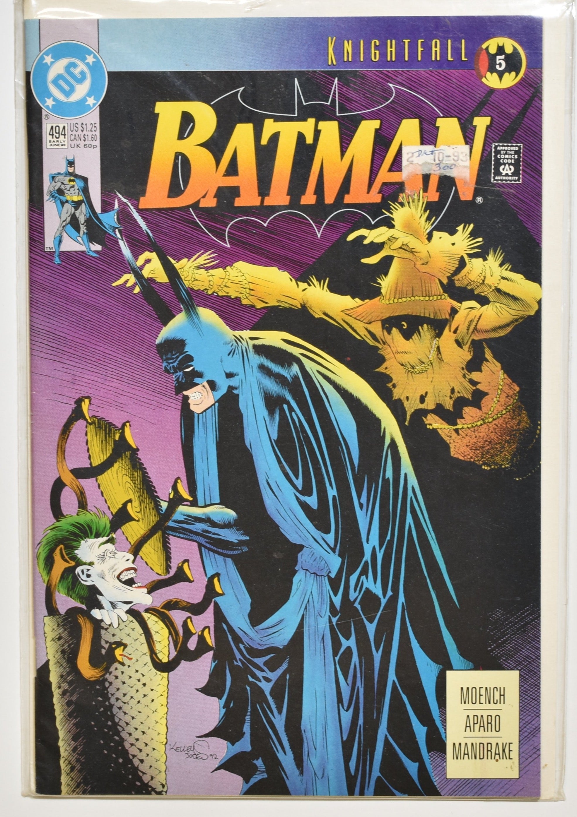 Batman Dc Comics 494 Knight Fall Comic Book