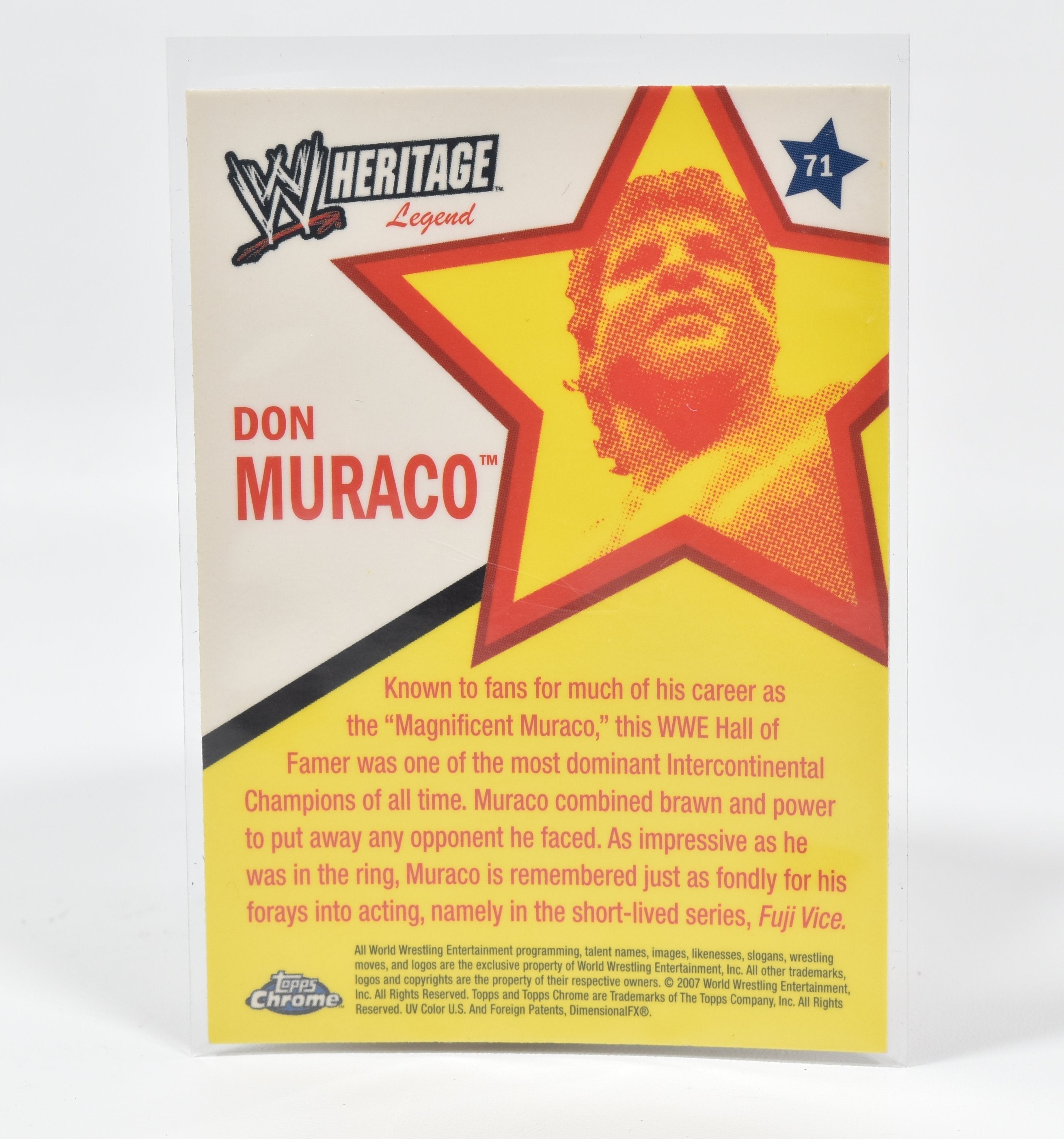 Don Muraco Topps Chrome Wrestling card 2007 Superstar Card Heritage 71